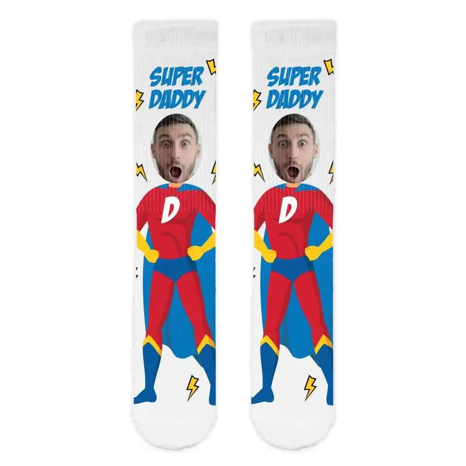 Super Daddy Personalised Face Sports Socks