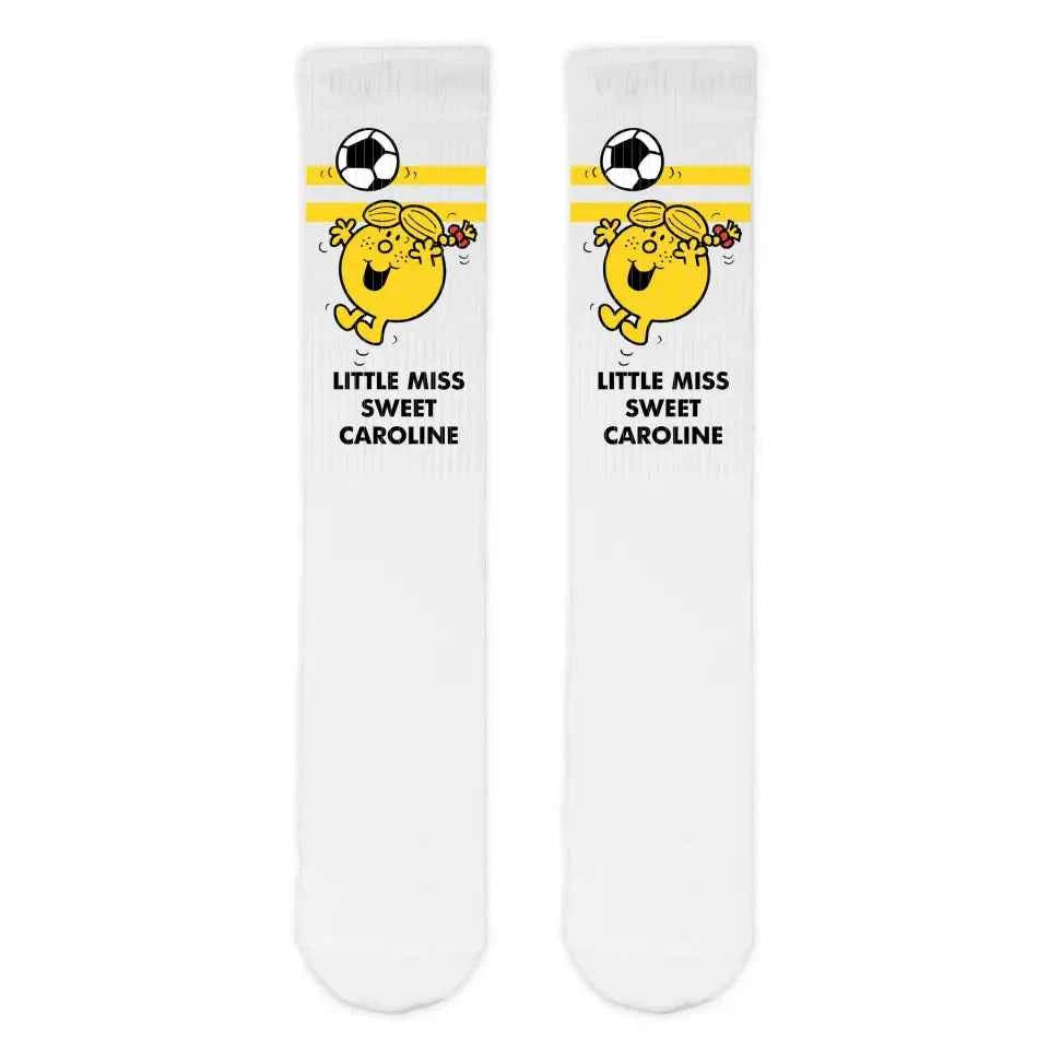 Personalised Little Miss Football Slogan Adult Sports Socks