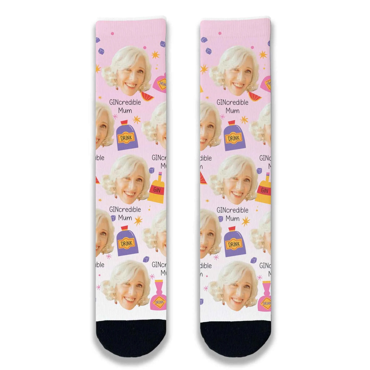 GINcredible Mum Personalised Face Socks