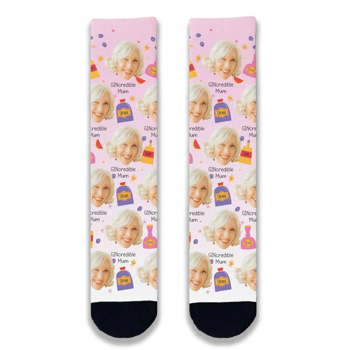 GINcredible Mum Personalised Face Socks