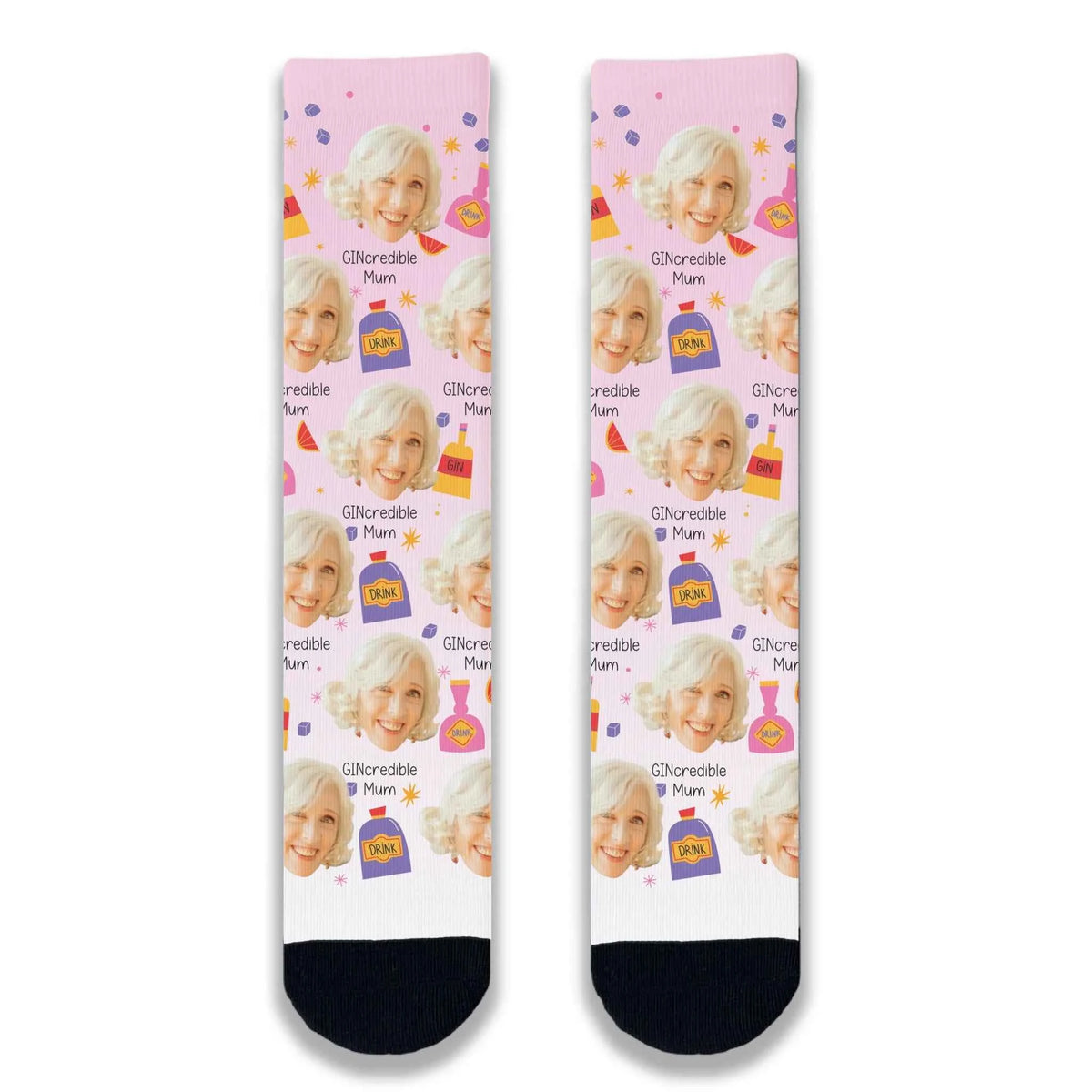 GINcredible Mum Personalised Face Socks