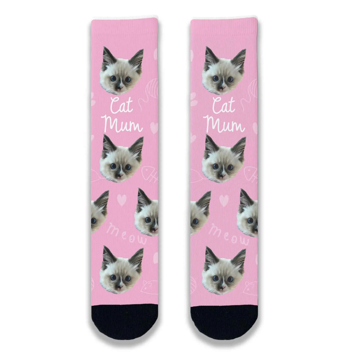 Cat Mum Personalised Socks