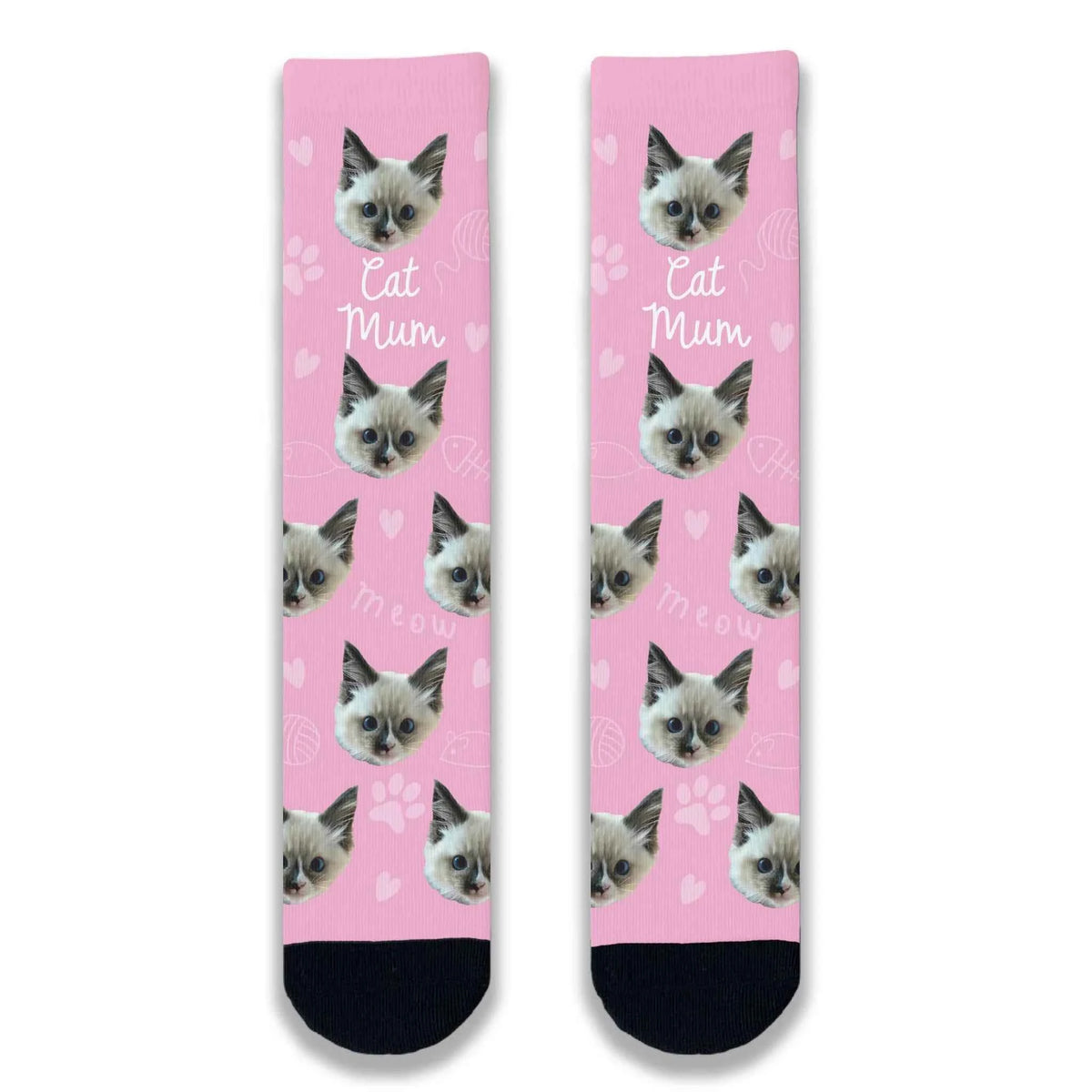 Cat Mum Personalised Socks