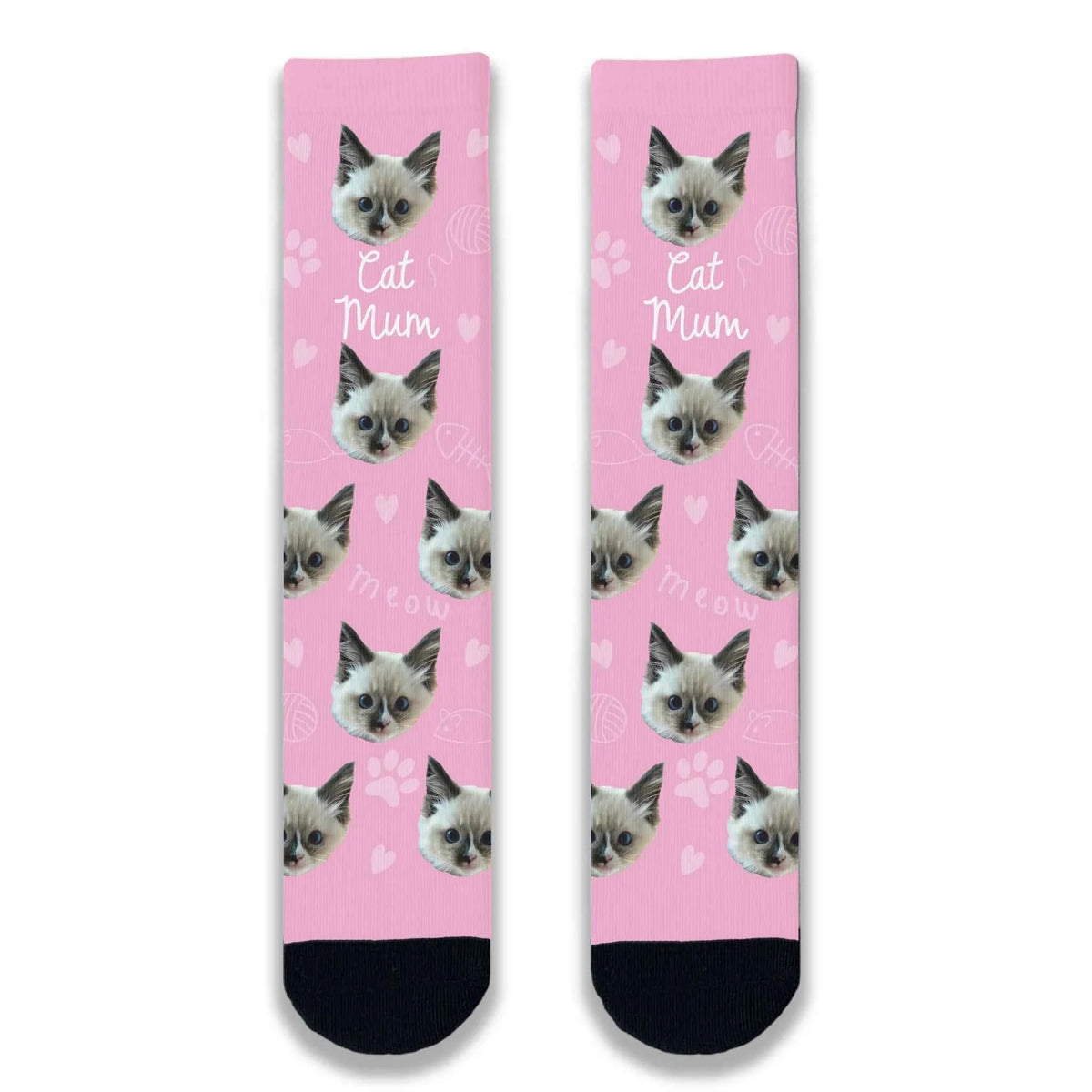 Cat Mum Personalised Socks