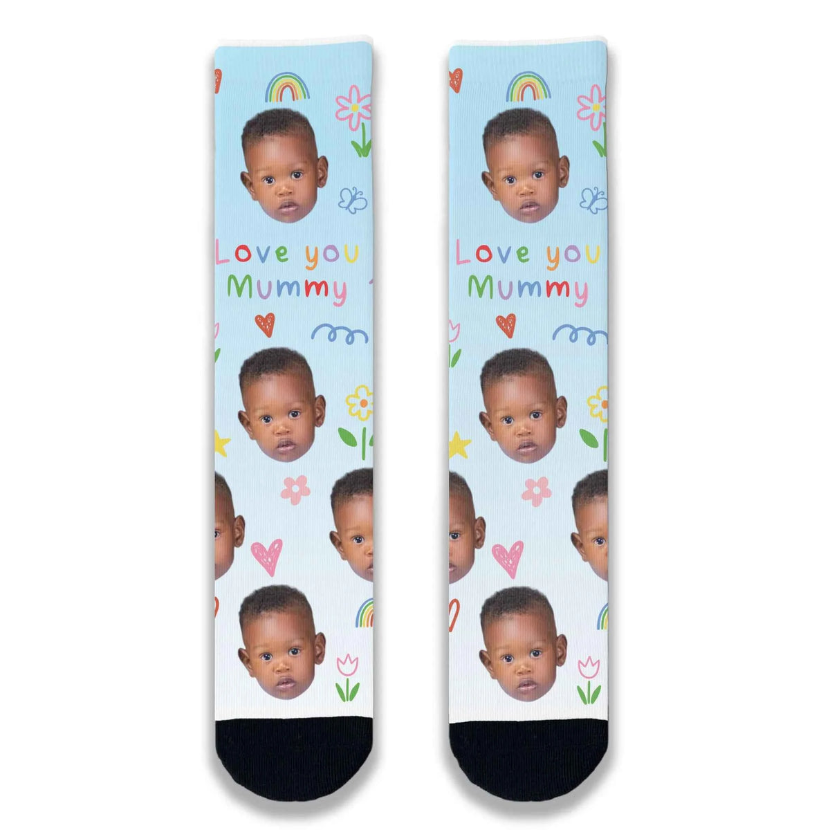 Love you Mummy Personalised Face Socks