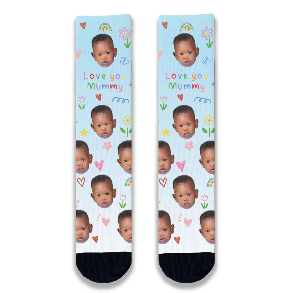 Love you Mummy Personalised Face Socks