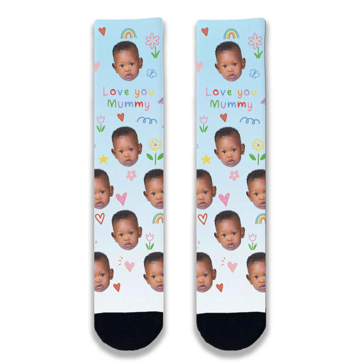 Love you Mummy Personalised Face Socks