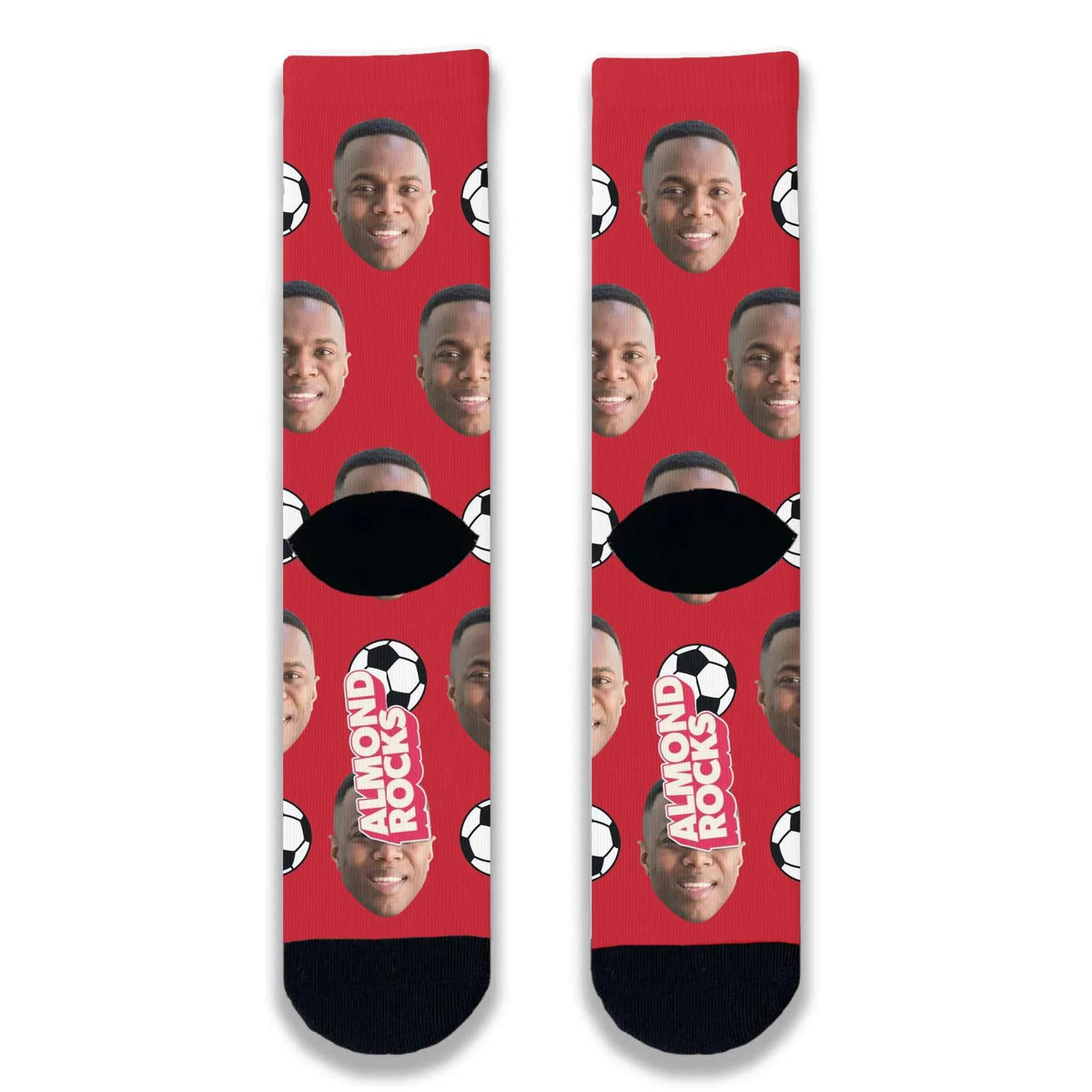 Lucky Football Personalised Face Socks