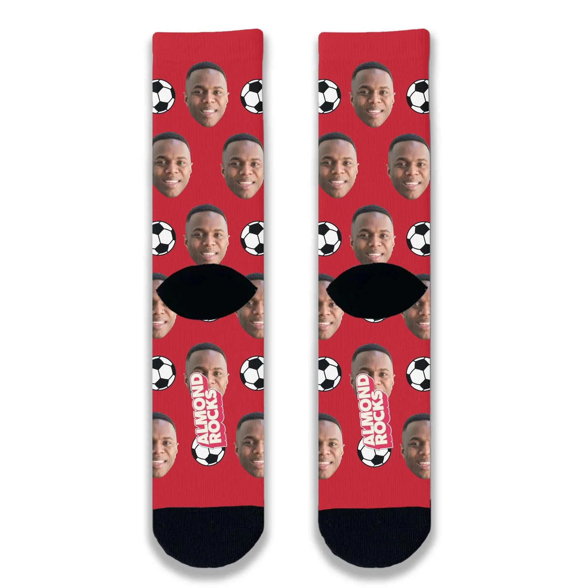 Lucky Football Personalised Face Socks