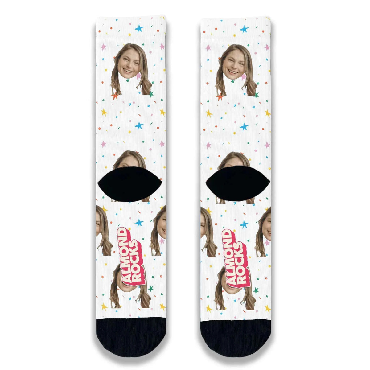 Doodle Birthday Personalised Face Socks