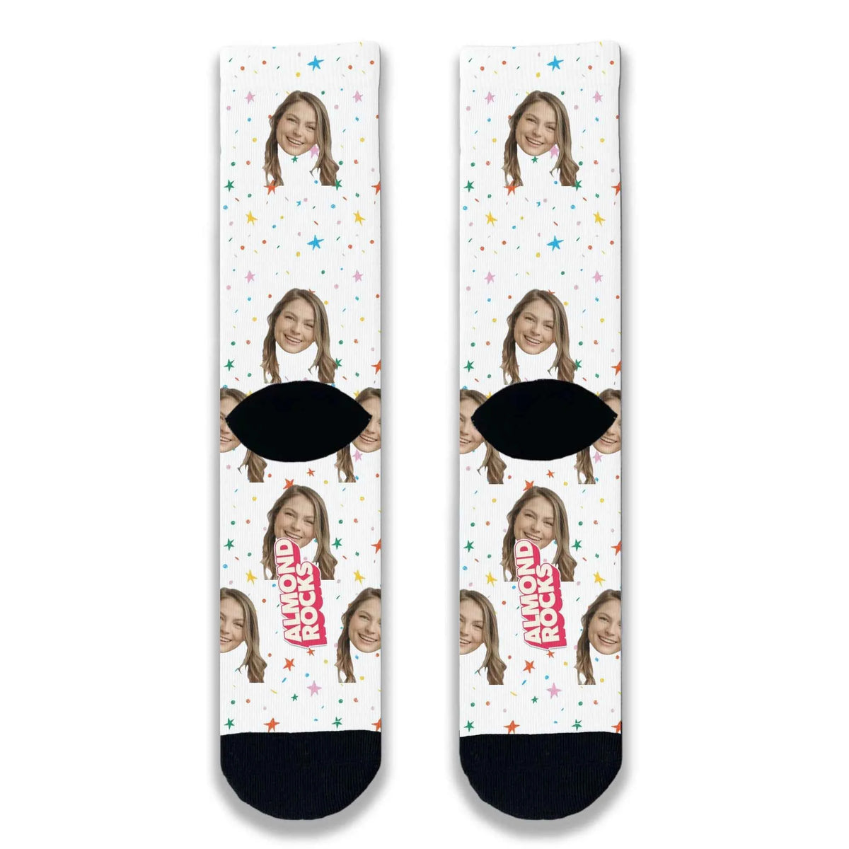 Doodle Birthday Personalised Face Socks