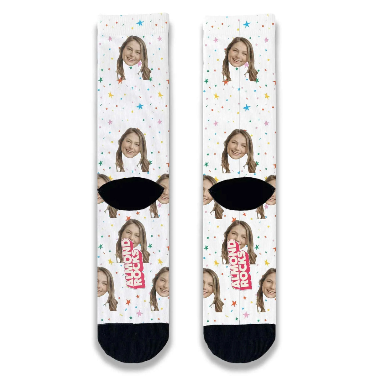 Doodle Birthday Personalised Face Socks