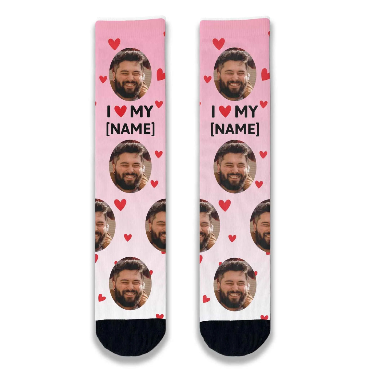 I Love My... Personalised Face Socks