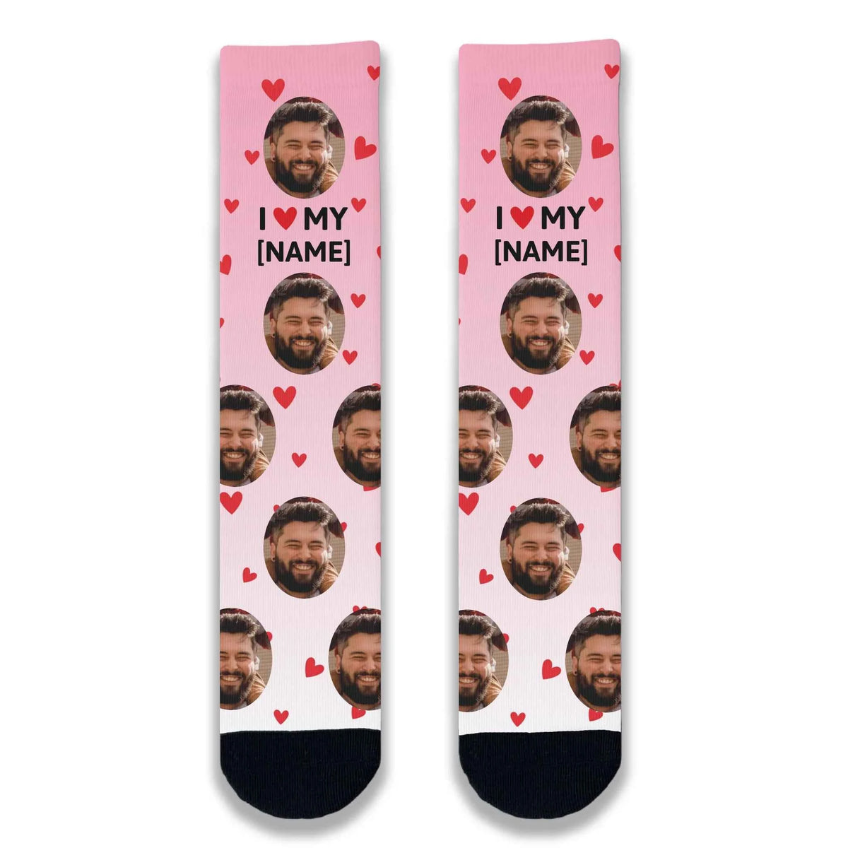 I Love My... Personalised Face Socks