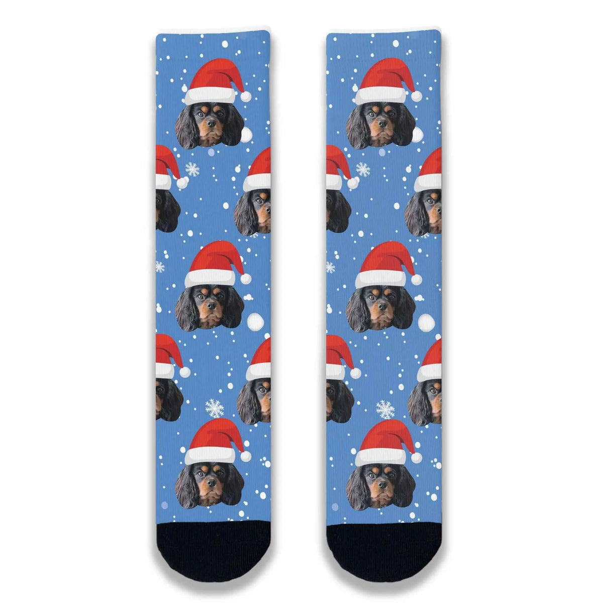 Christmas Santa Dog Personalised Socks