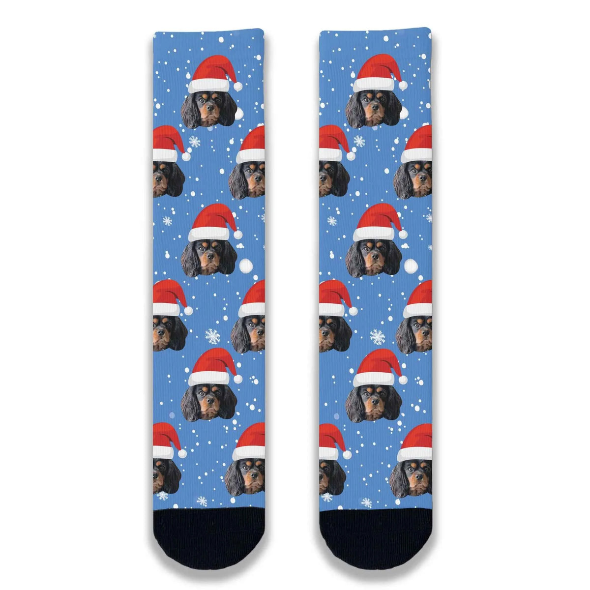 Christmas Santa Dog Personalised Socks