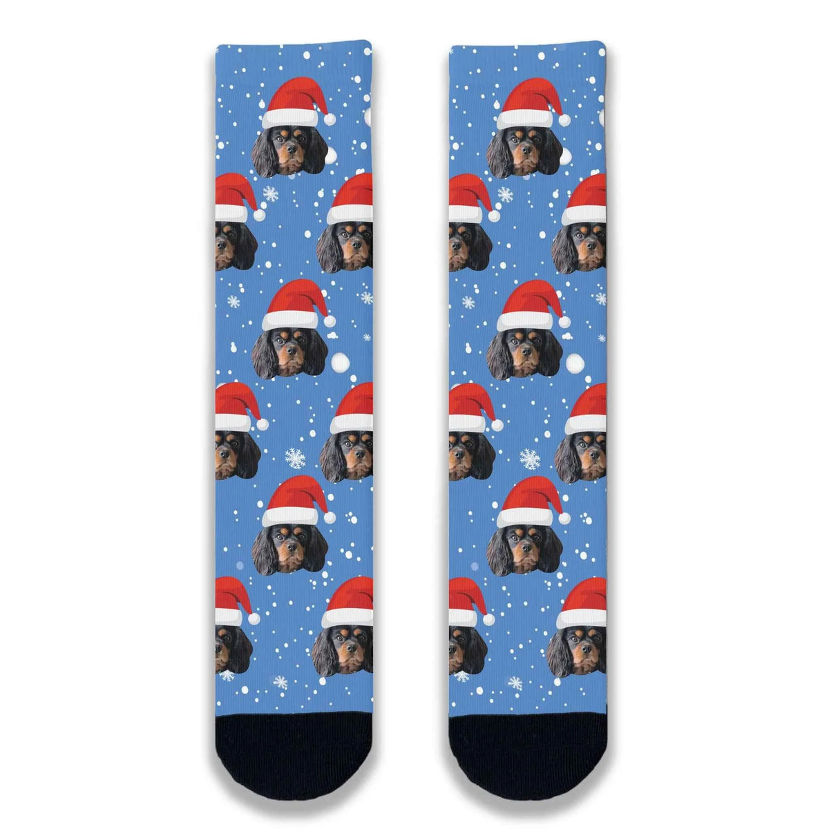 Christmas Santa Dog Personalised Socks