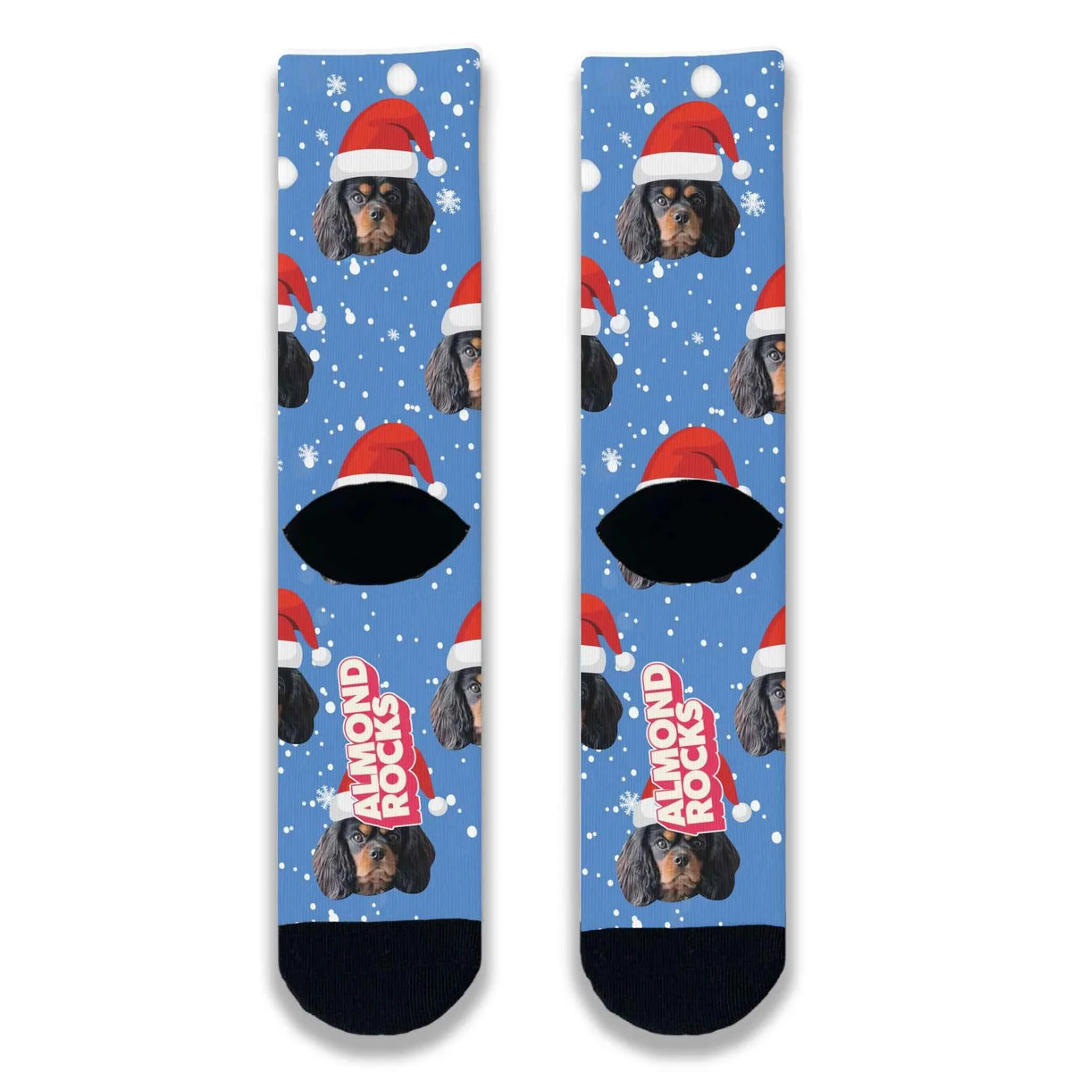 Christmas Santa Dog Personalised Socks
