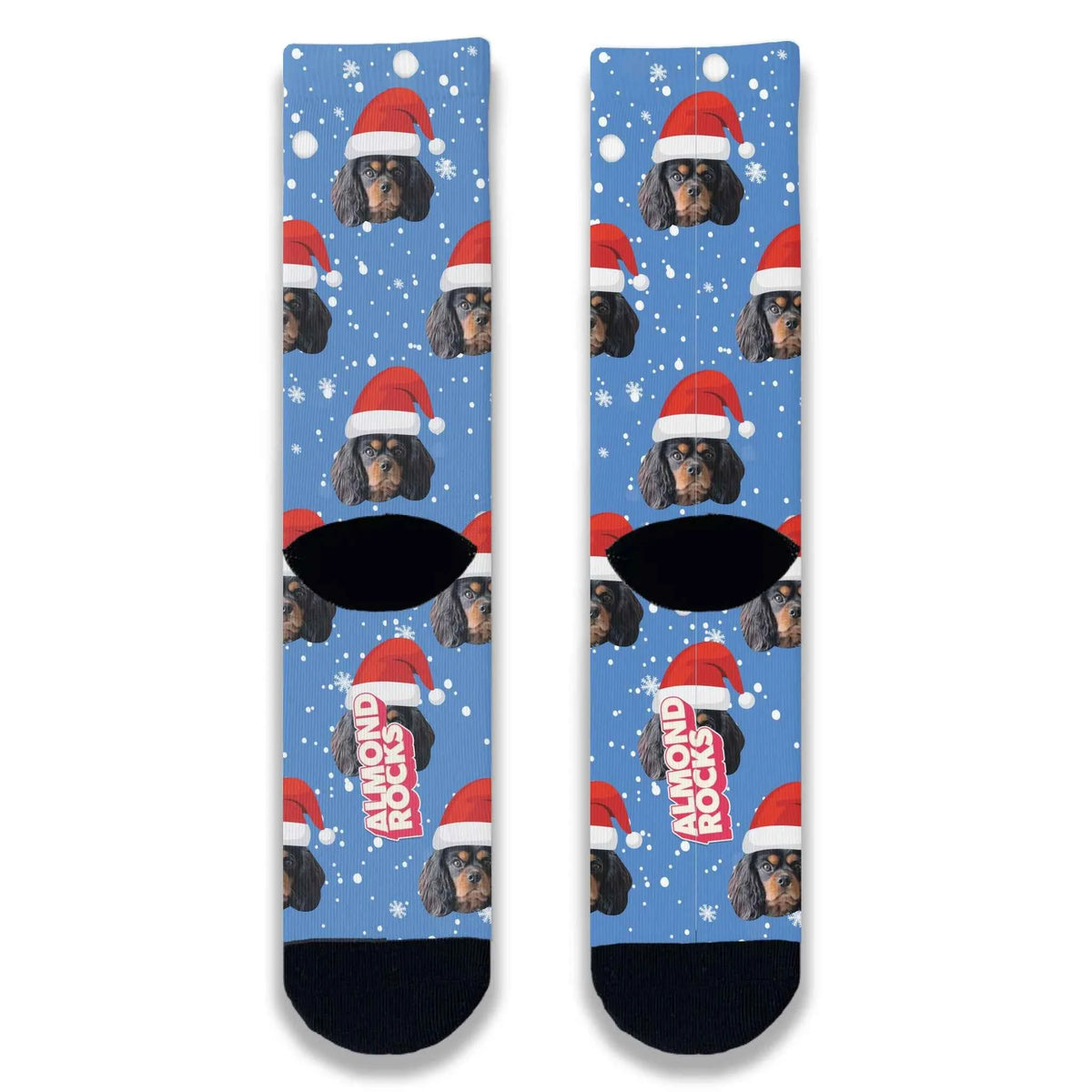 Christmas Santa Dog Personalised Socks