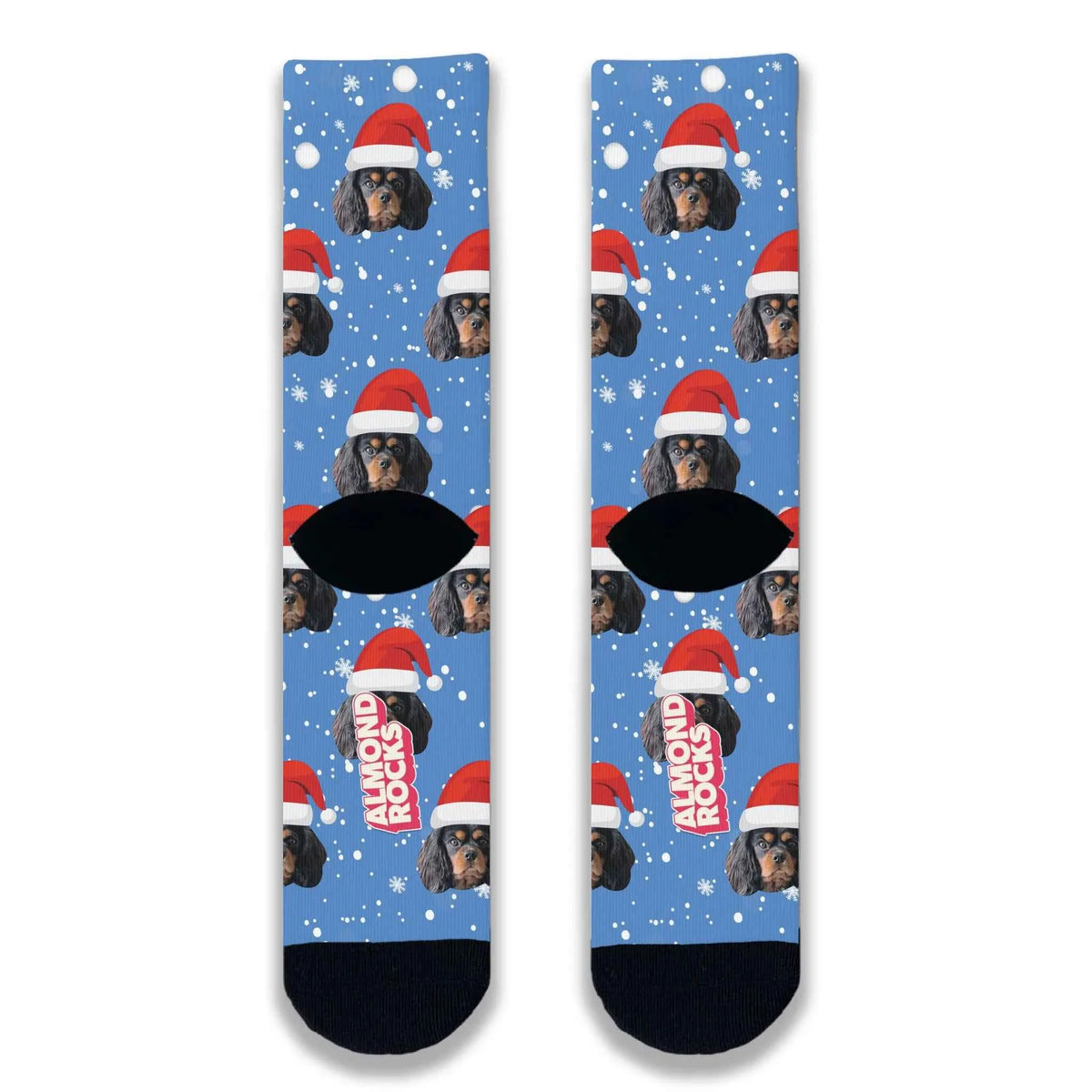 Christmas Santa Dog Personalised Socks