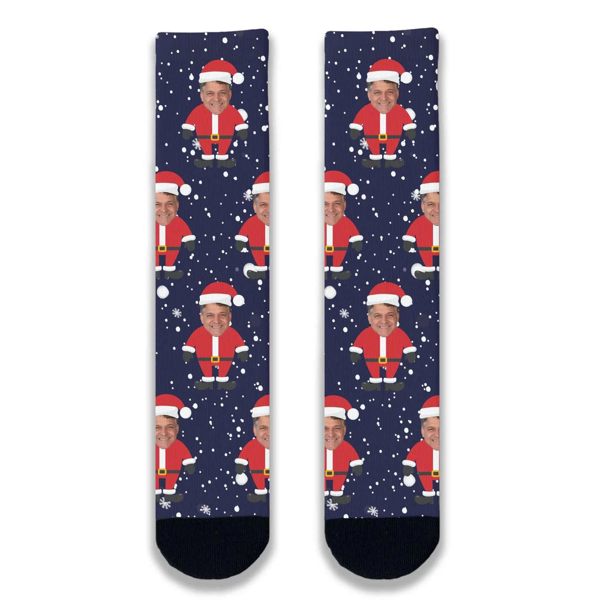 Santa Personalised Face Socks