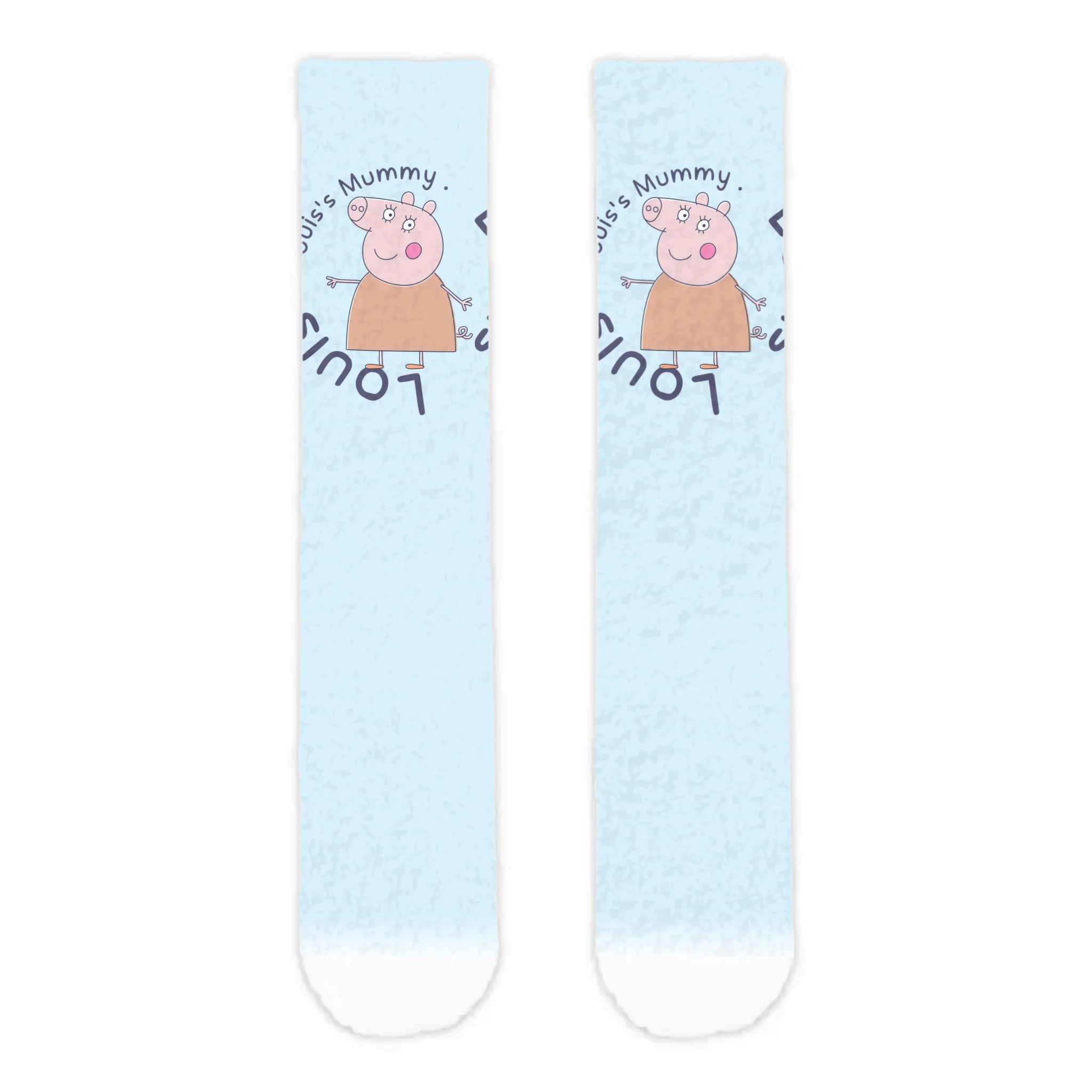 Personalised Mummy Pig Adult Cosy Socks
