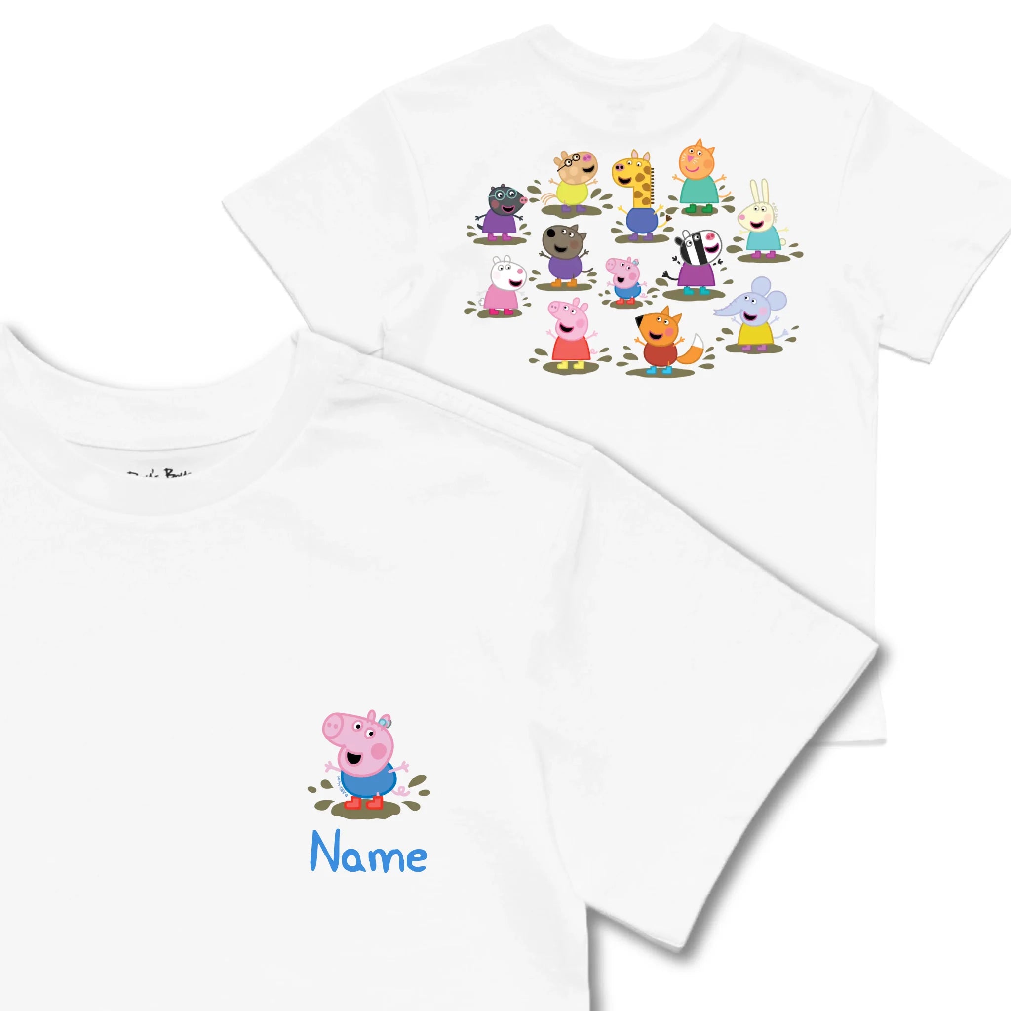 Kids TSHIRT Main Image Front and Back_White frontback back view