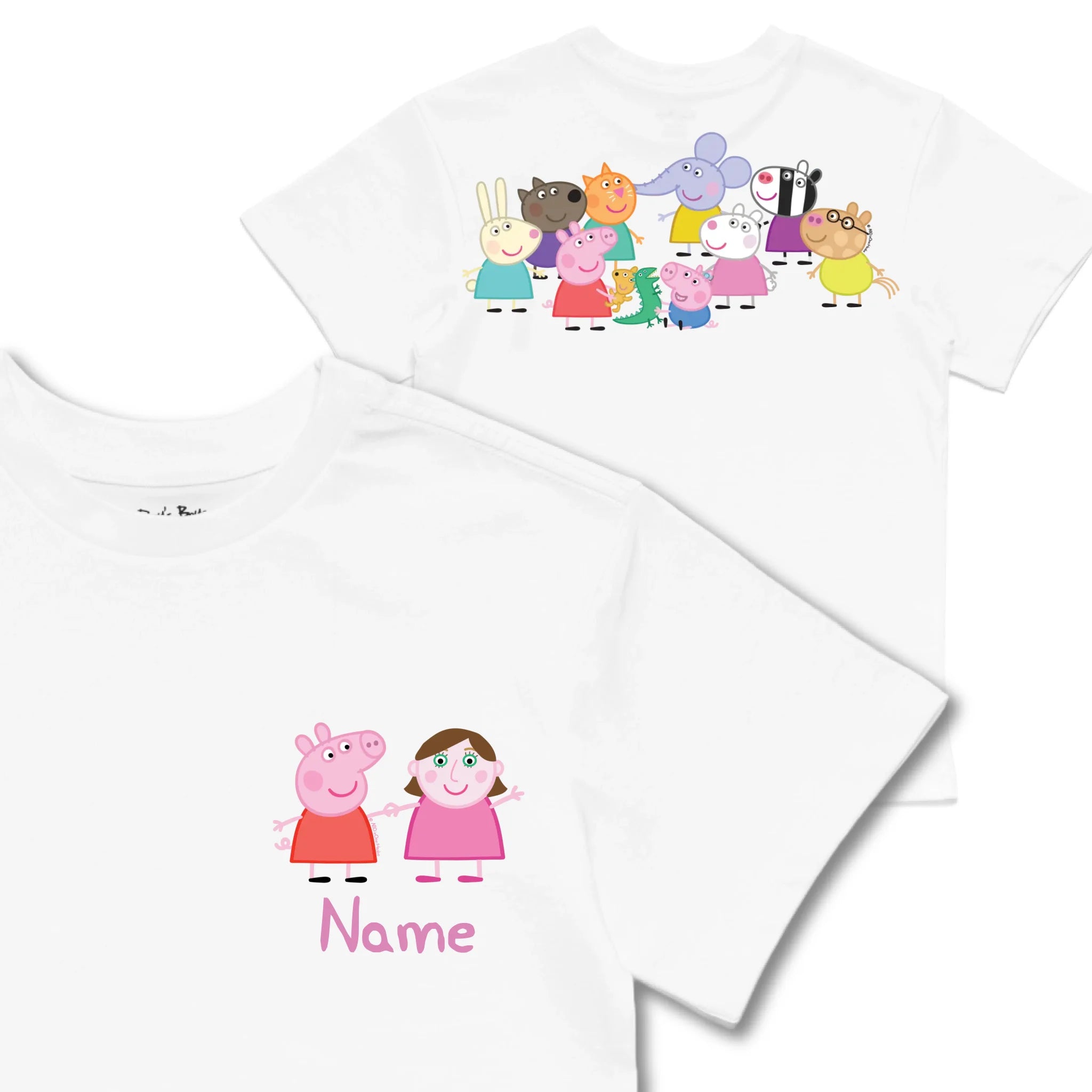 Kids TSHIRT Main Image Front and Back_White frontback back view