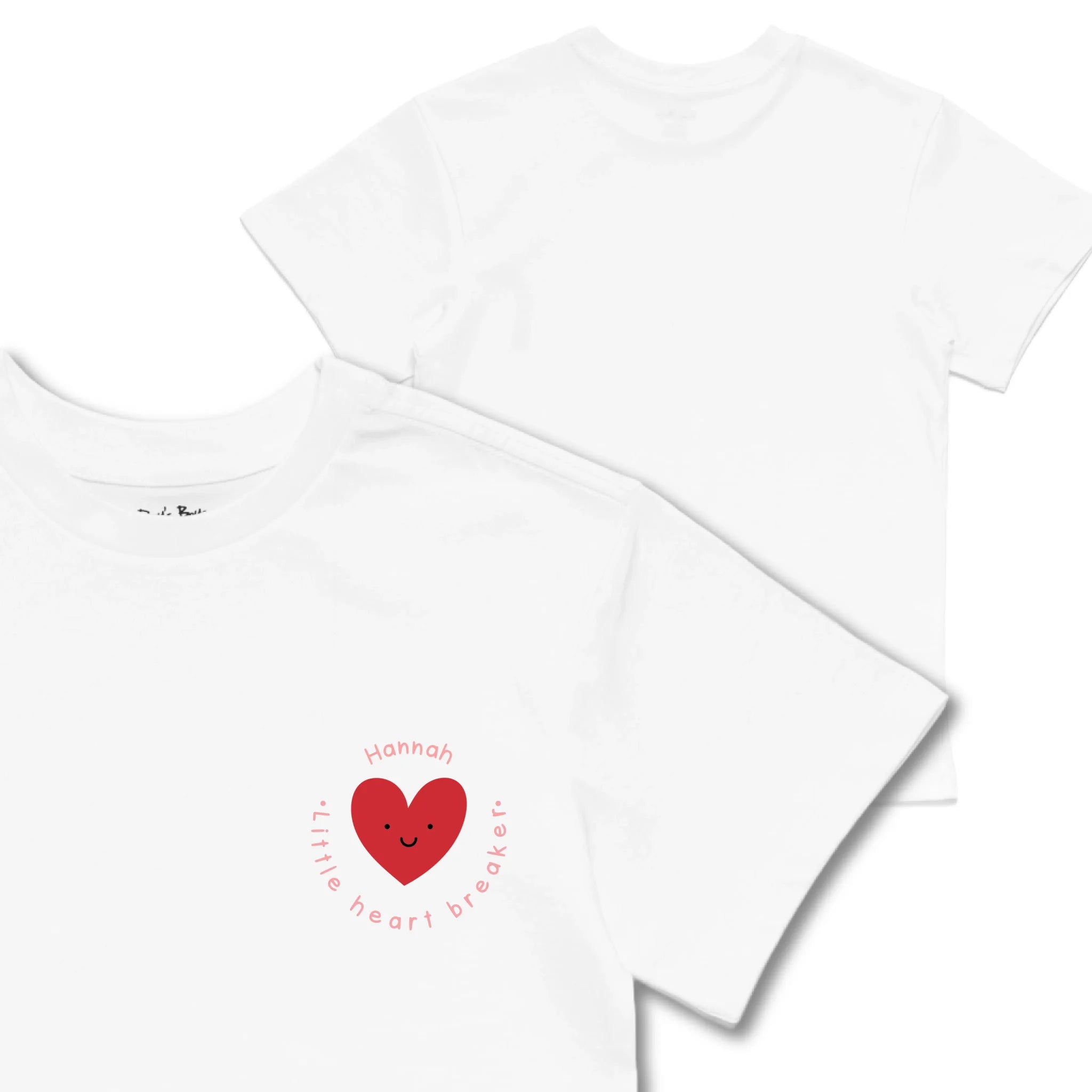Kids TSHIRT Main Image Front and Back_White frontback back view