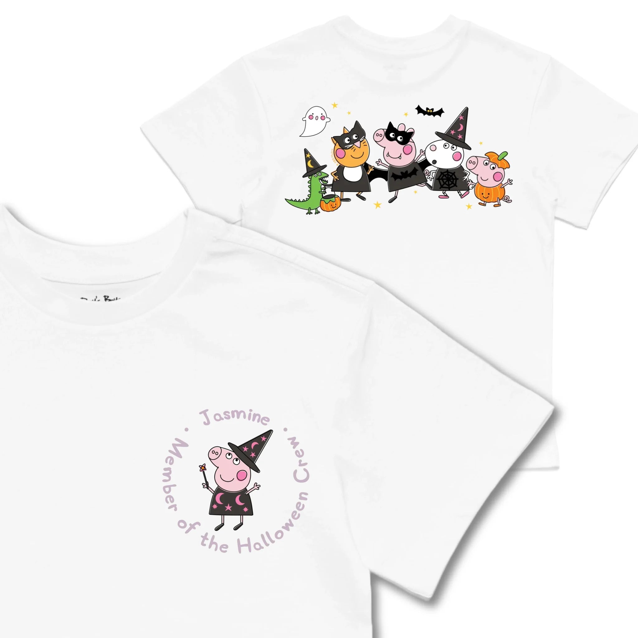 Kids TSHIRT Main Image Front and Back_White frontback back view