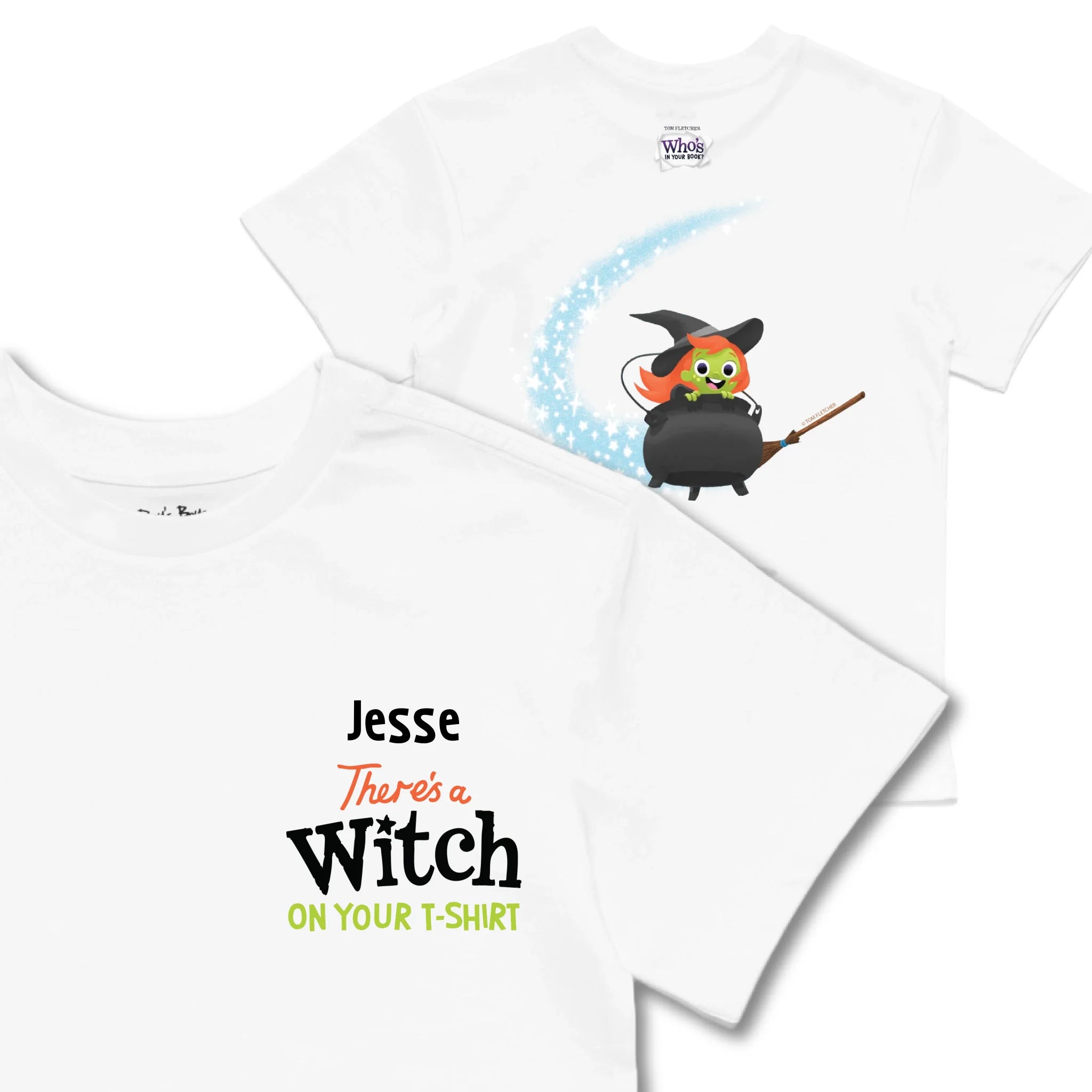 Kids TSHIRT Main Image Front and Back_White frontback back view