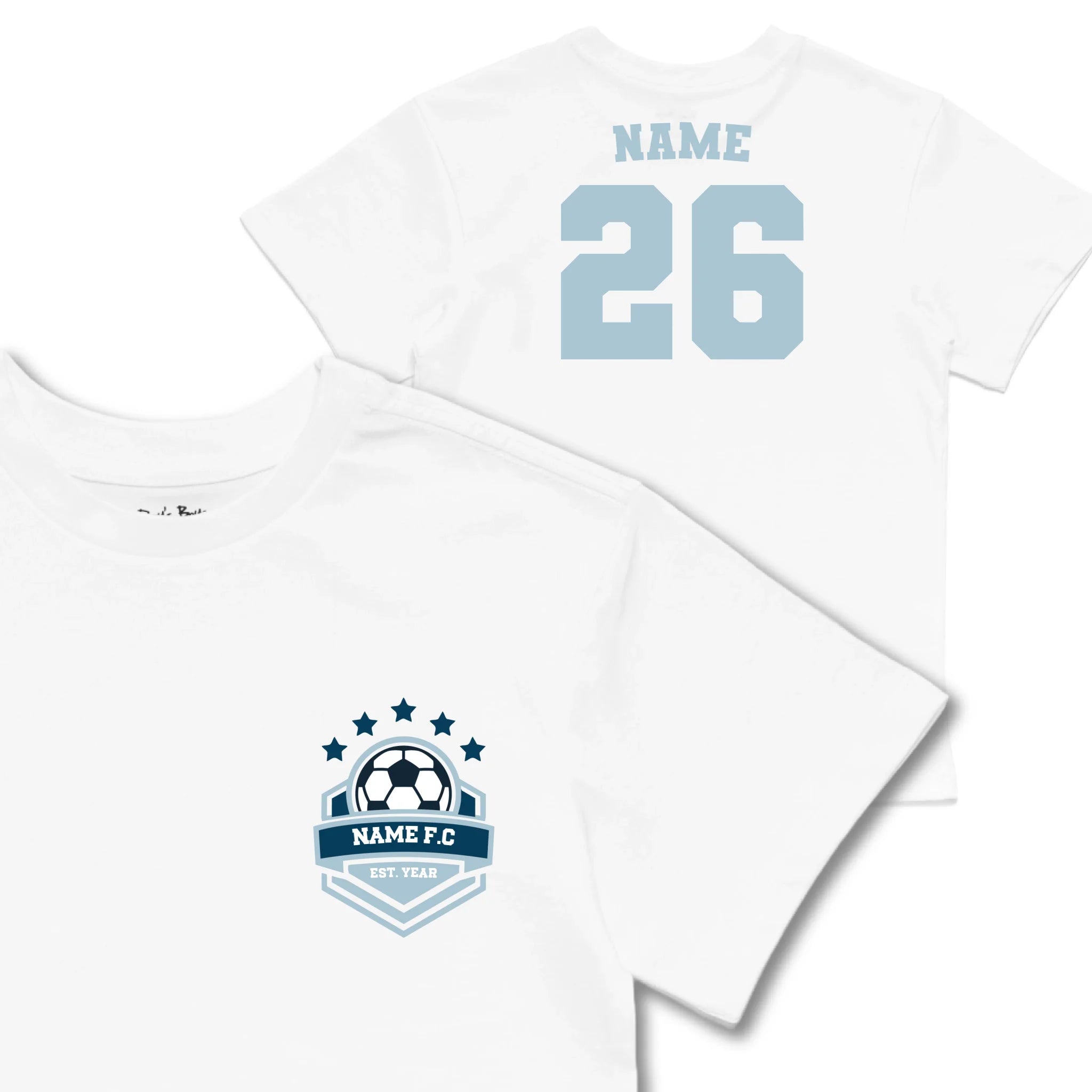 Kids TSHIRT Main Image Front and Back_White frontback back view