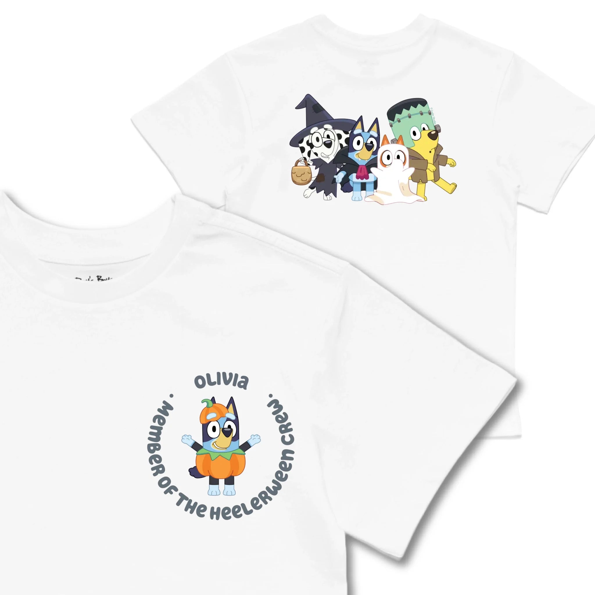 Kids TSHIRT Main Image Front and Back_White frontback back view