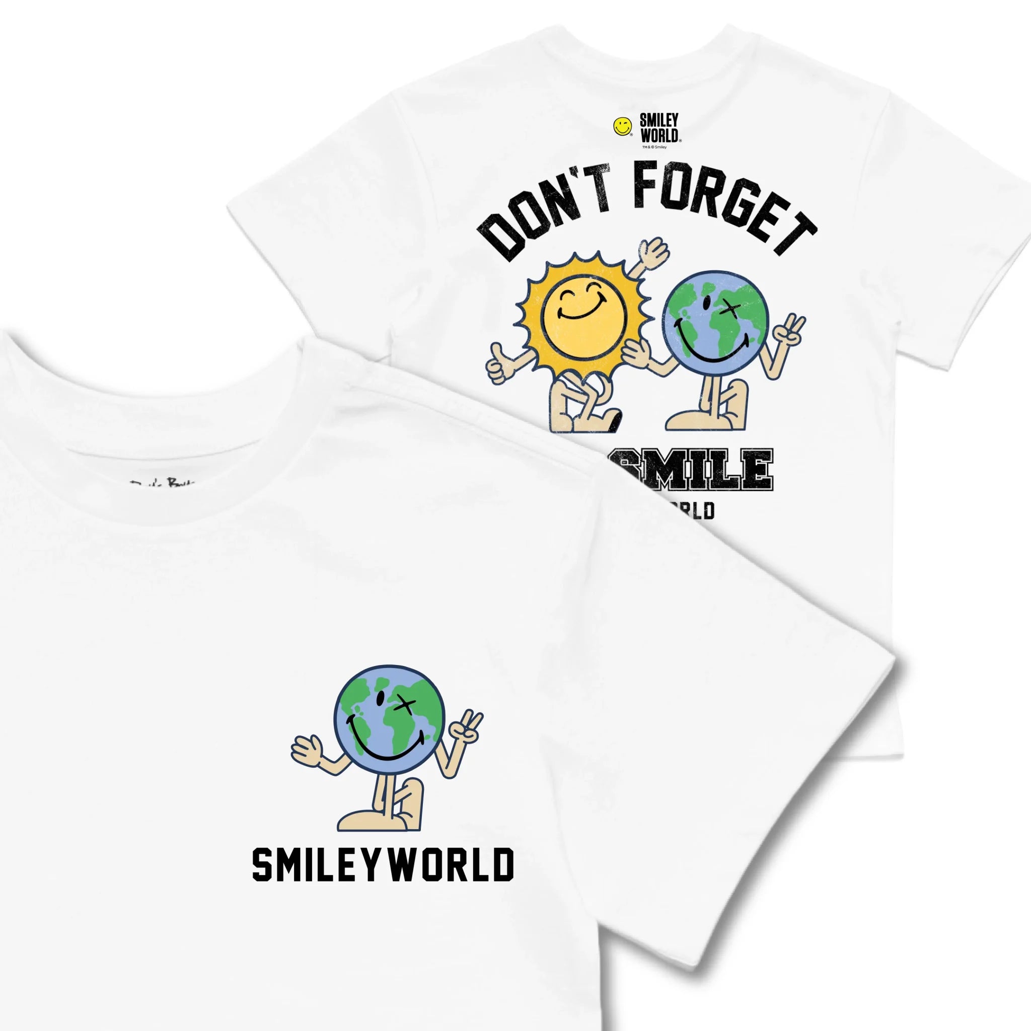 Kids TSHIRT Main Image Front and Back_White frontback back view