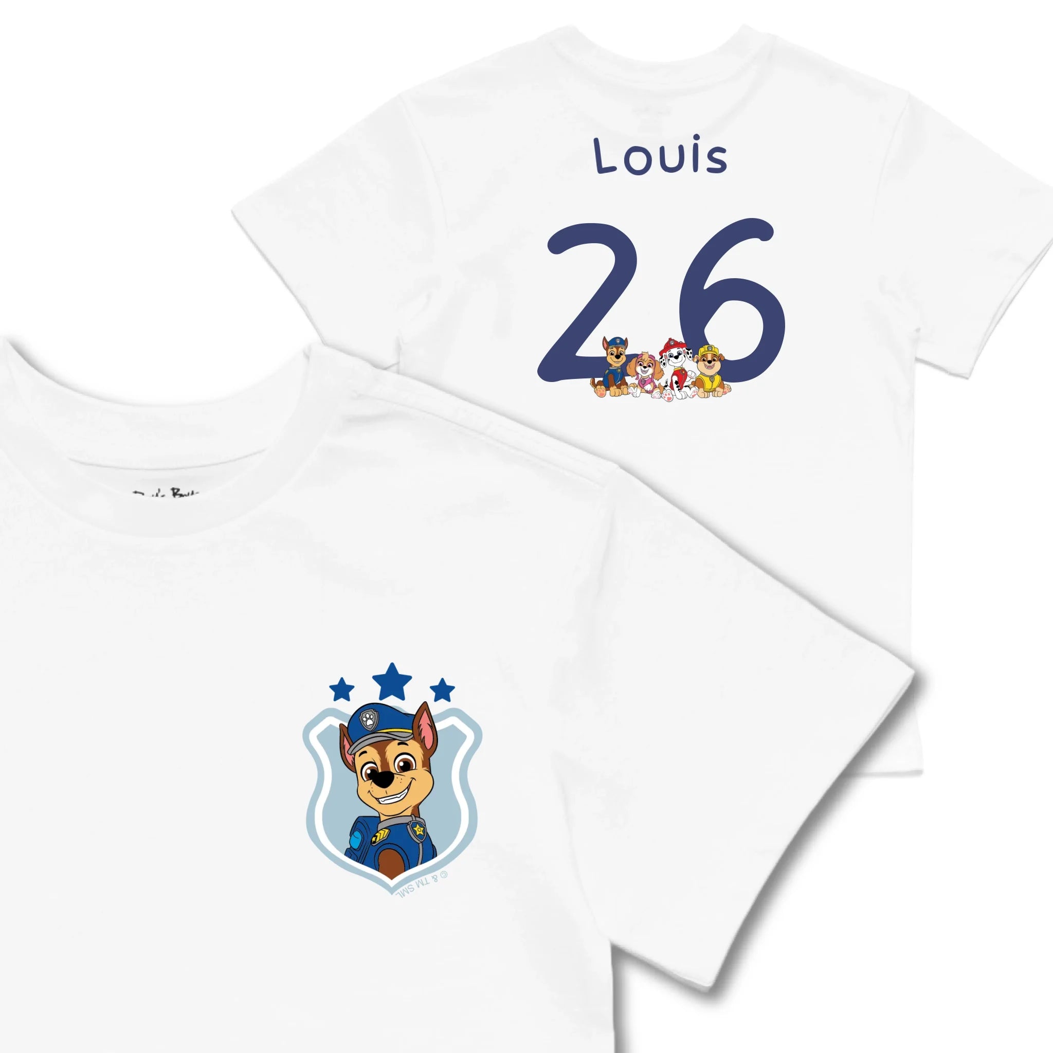 Kids TSHIRT Main Image Front and Back_White frontback back view
