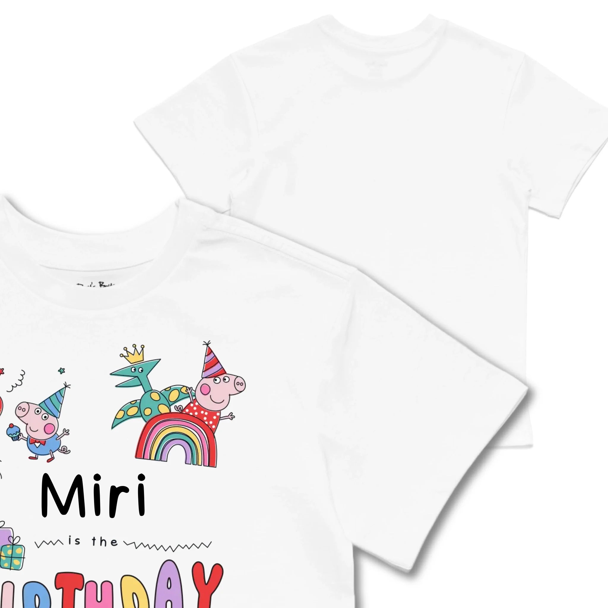 Kids TSHIRT Main Image Front and Back_White frontback back view