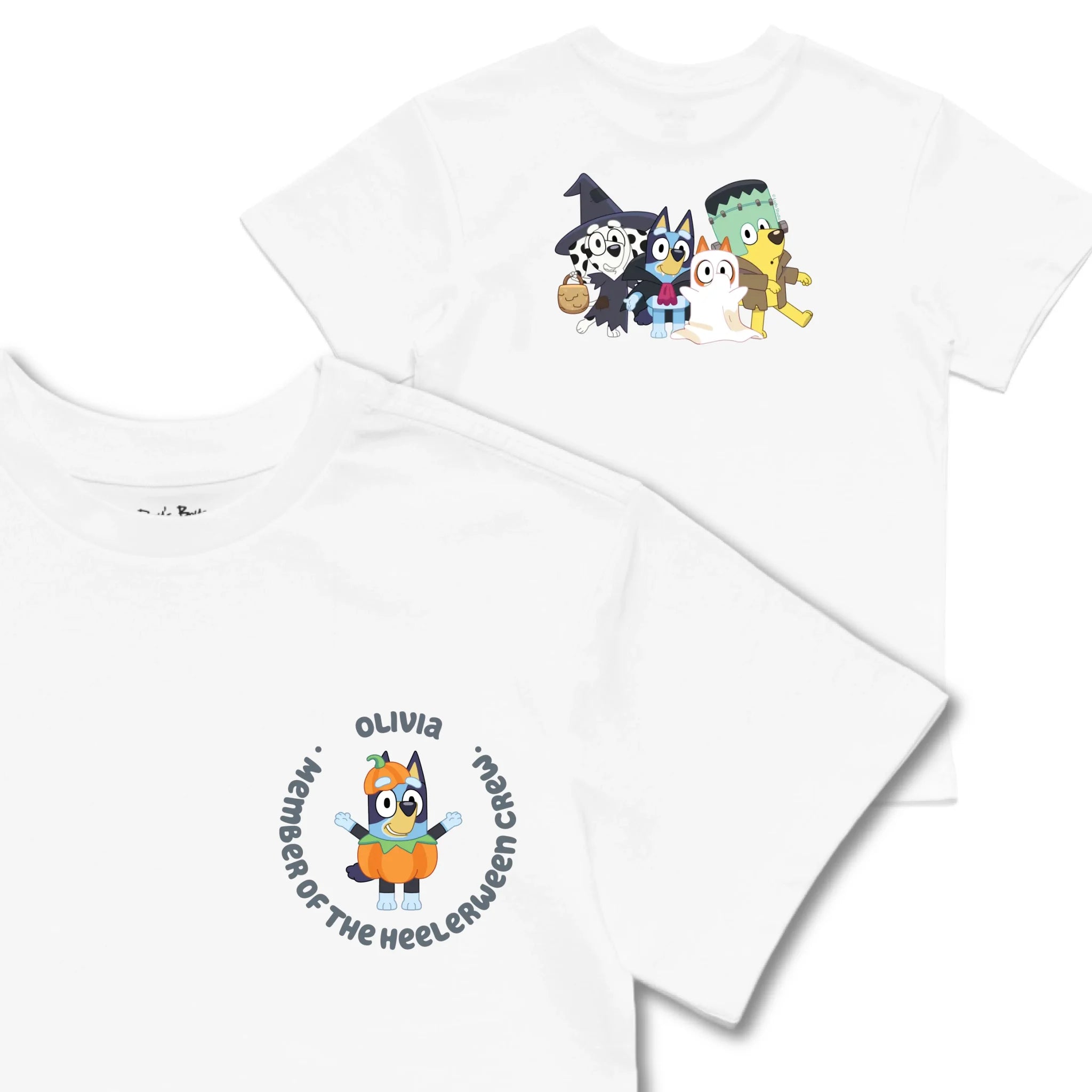 Kids TSHIRT Main Image Front and Back_White frontback back view