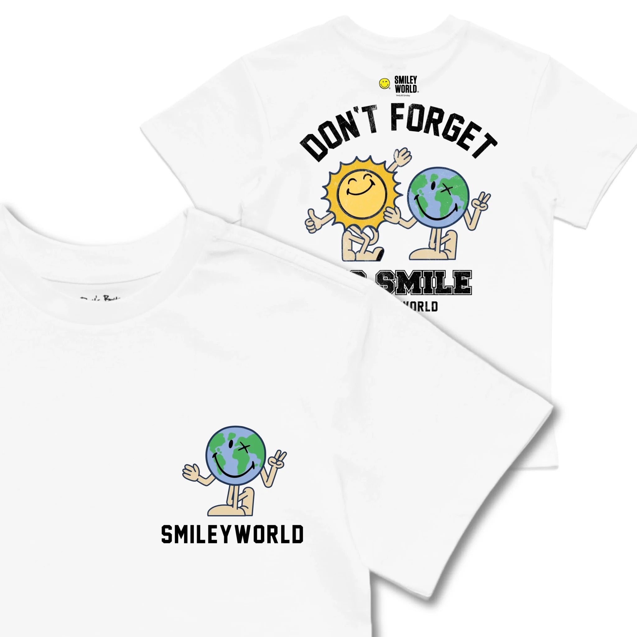 Kids TSHIRT Main Image Front and Back_White frontback back view