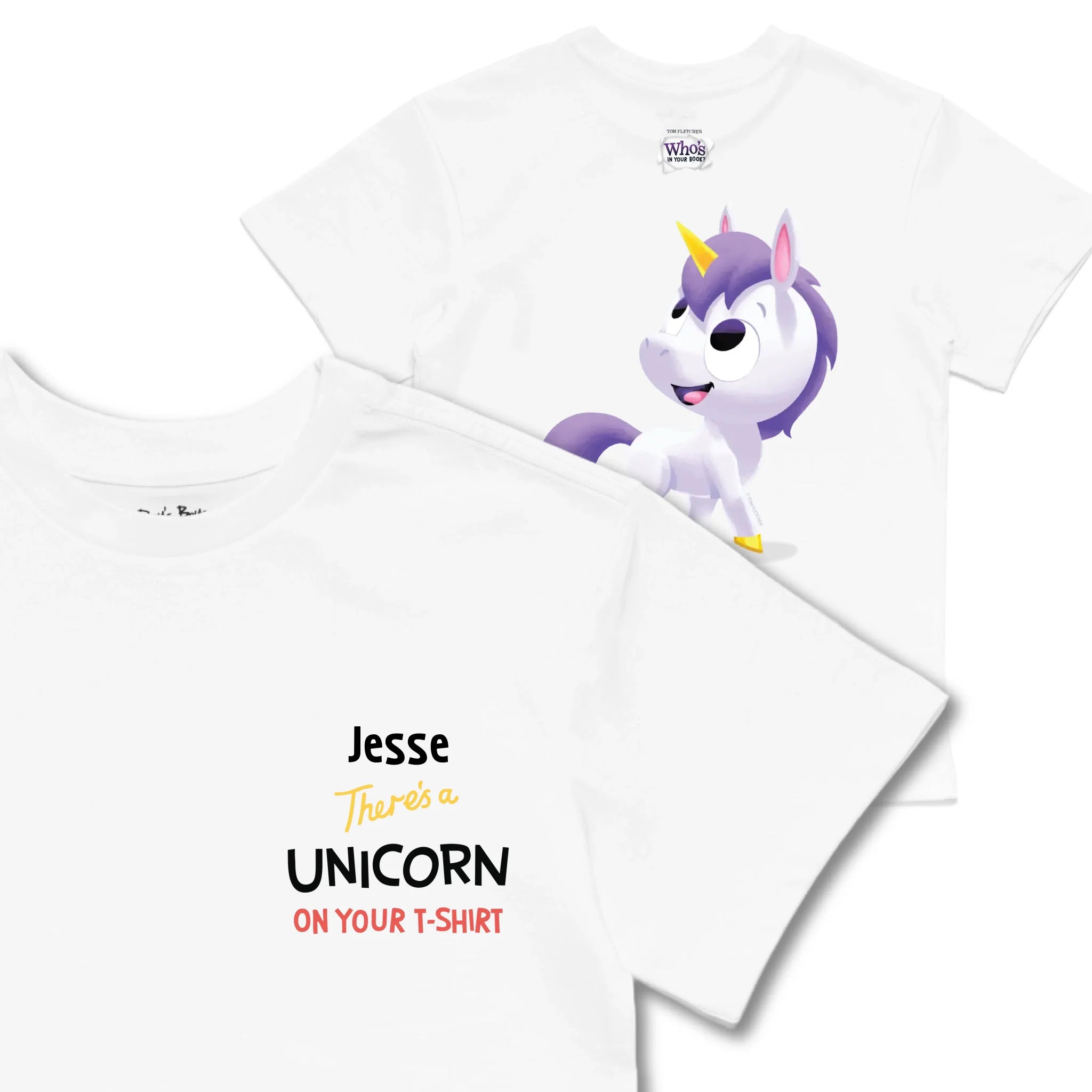 Kids TSHIRT Main Image Front and Back_White frontback back view
