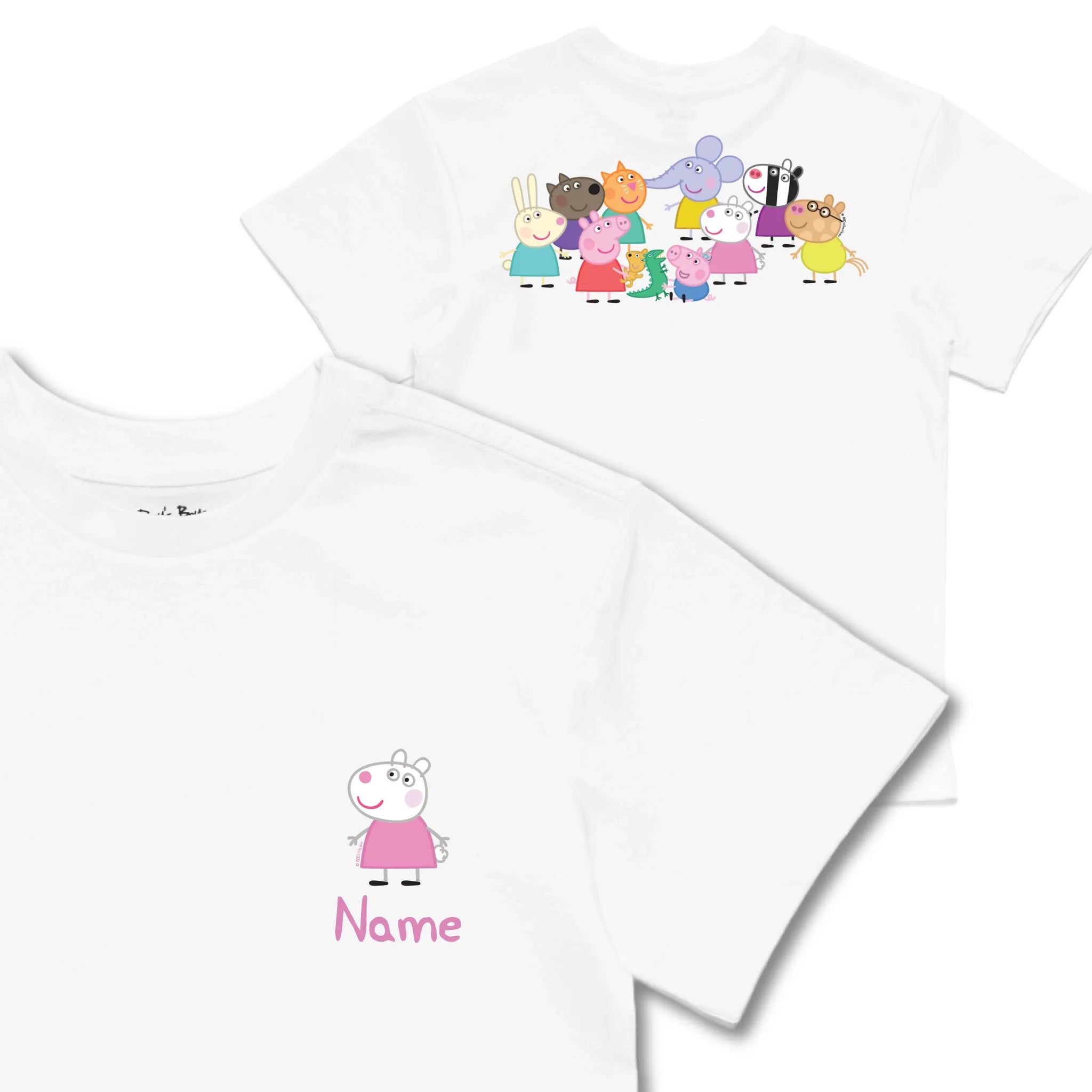Kids TSHIRT Main Image Front and Back_White frontback back view