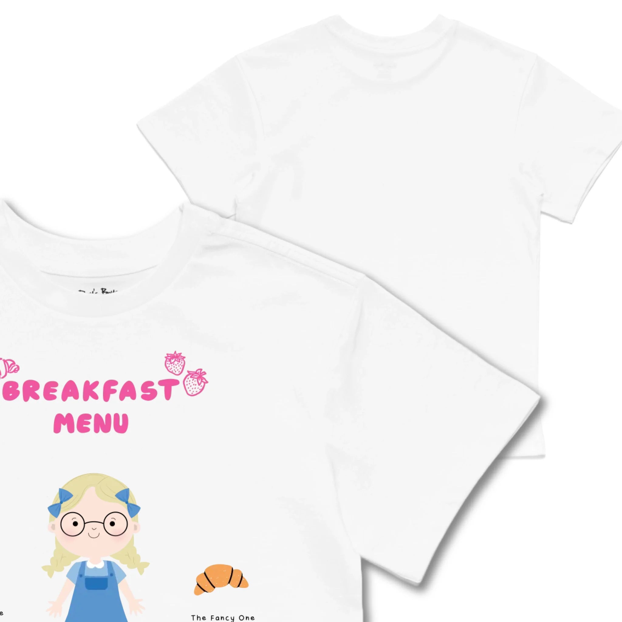 Kids TSHIRT Main Image Front and Back_White frontback back view