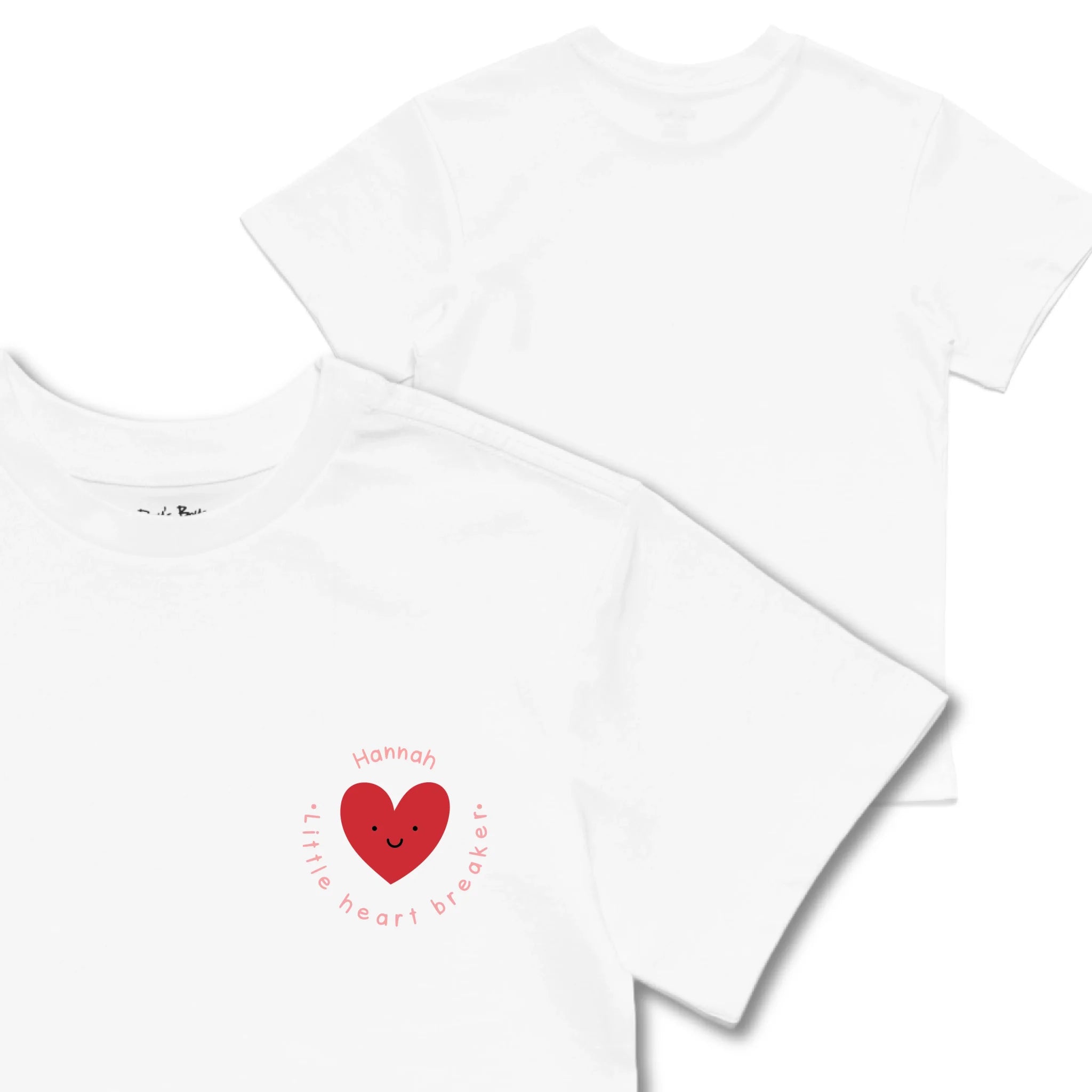 Kids TSHIRT Main Image Front and Back_White frontback back view