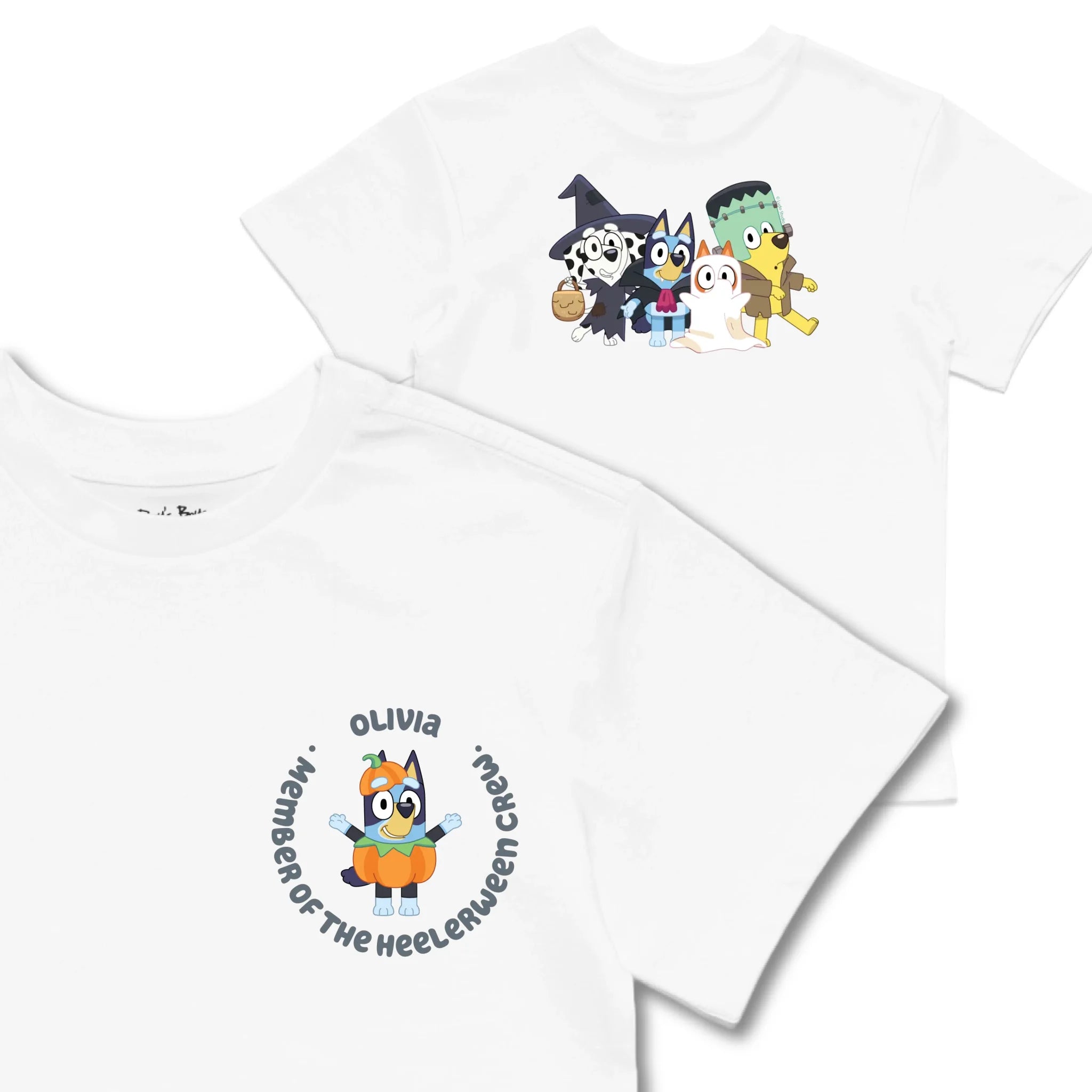 Kids TSHIRT Main Image Front and Back_White frontback back view