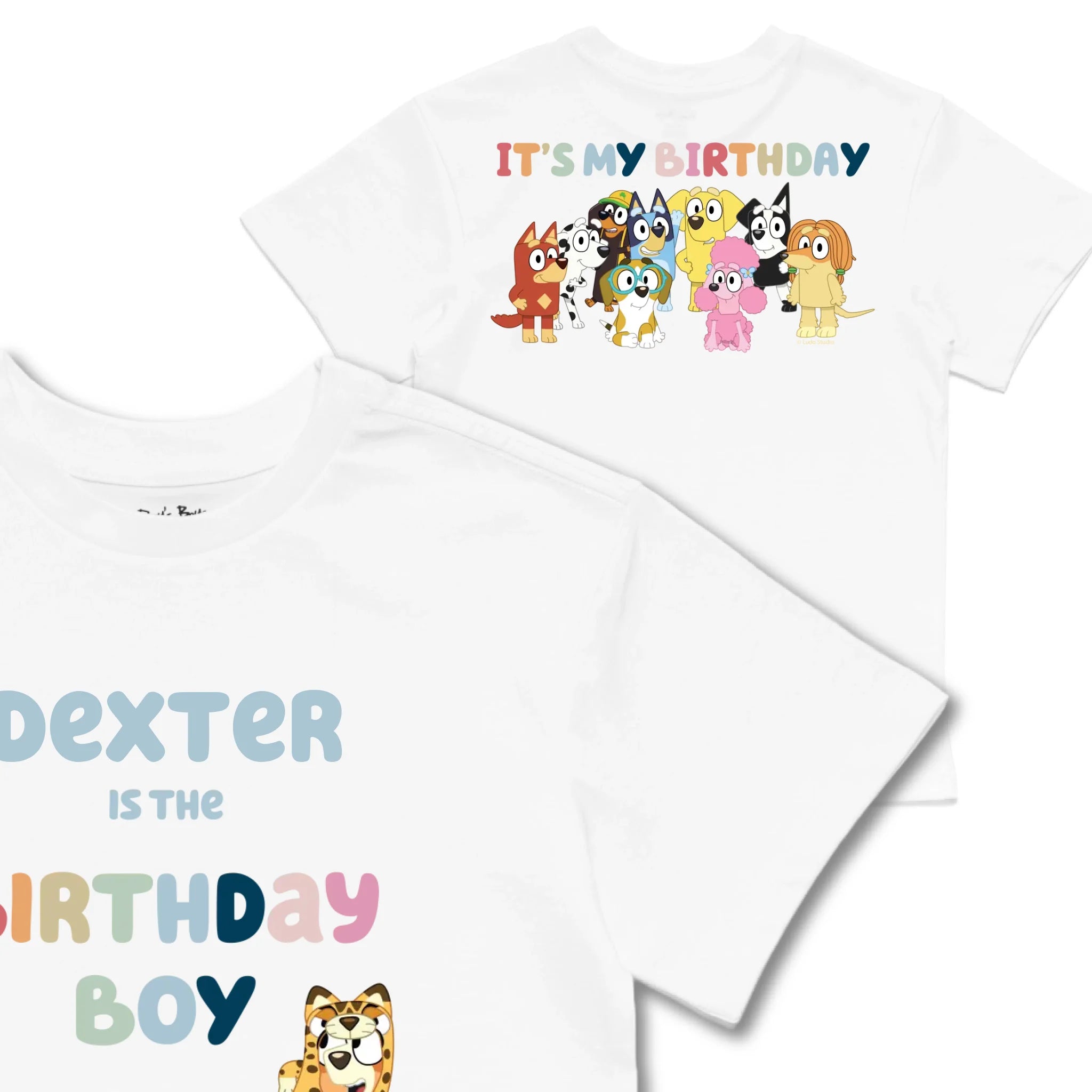 Kids TSHIRT Main Image Front and Back_White frontback back view