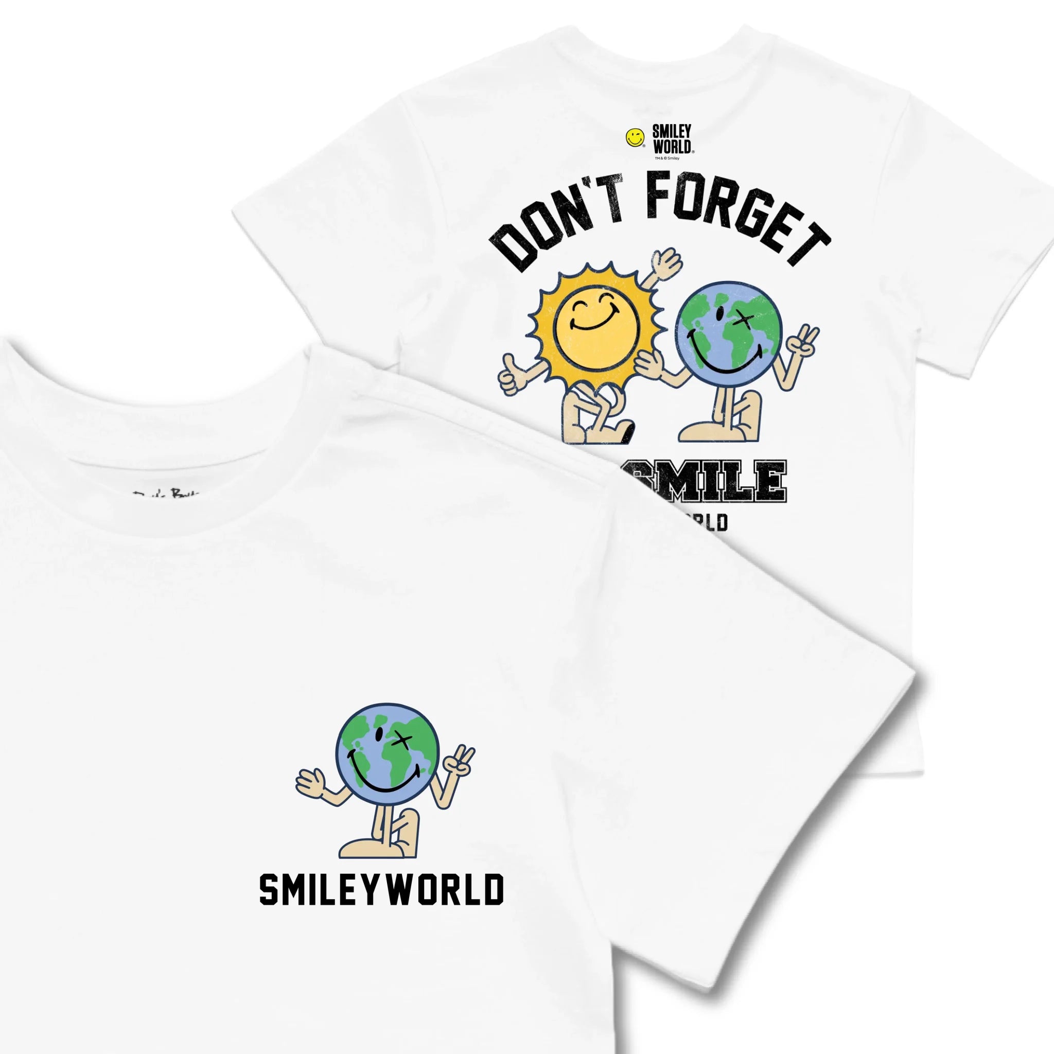 Kids TSHIRT Main Image Front and Back_White frontback back view