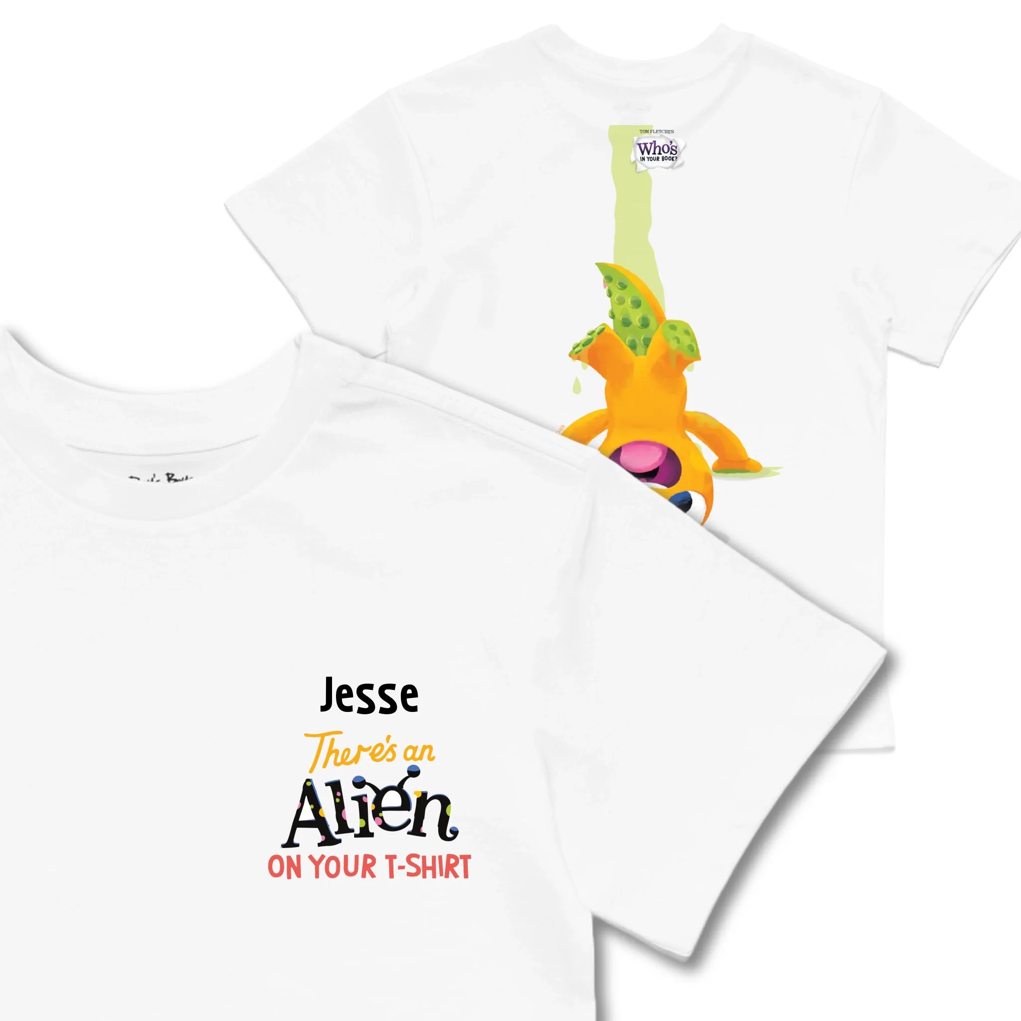 Kids TSHIRT Main Image Front and Back_White frontback back view