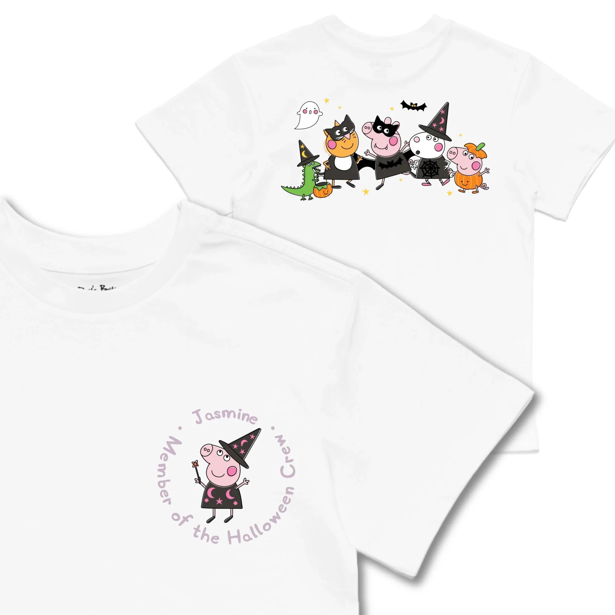 Kids TSHIRT Main Image Front and Back_White frontback back view