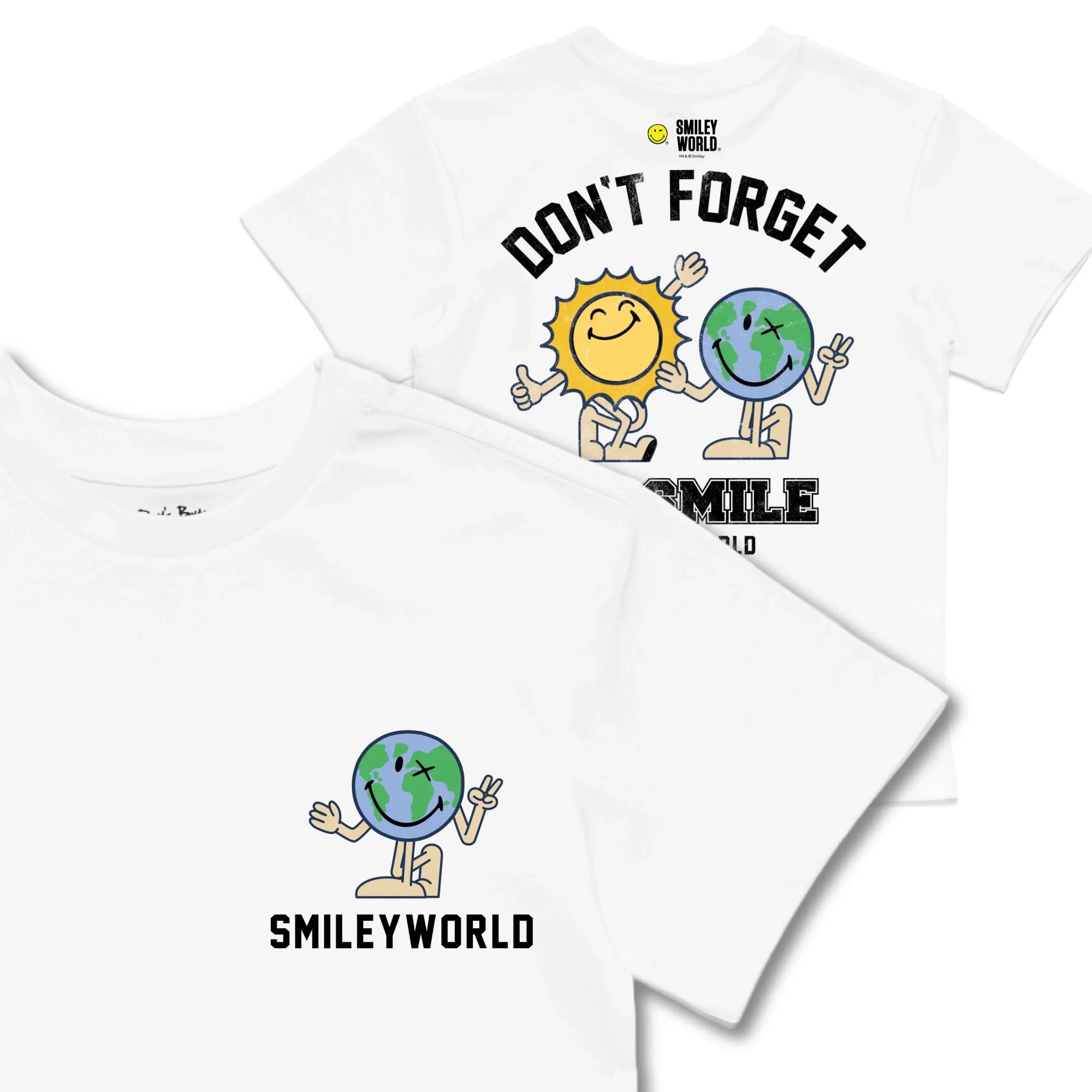 Kids TSHIRT Main Image Front and Back_White frontback back view