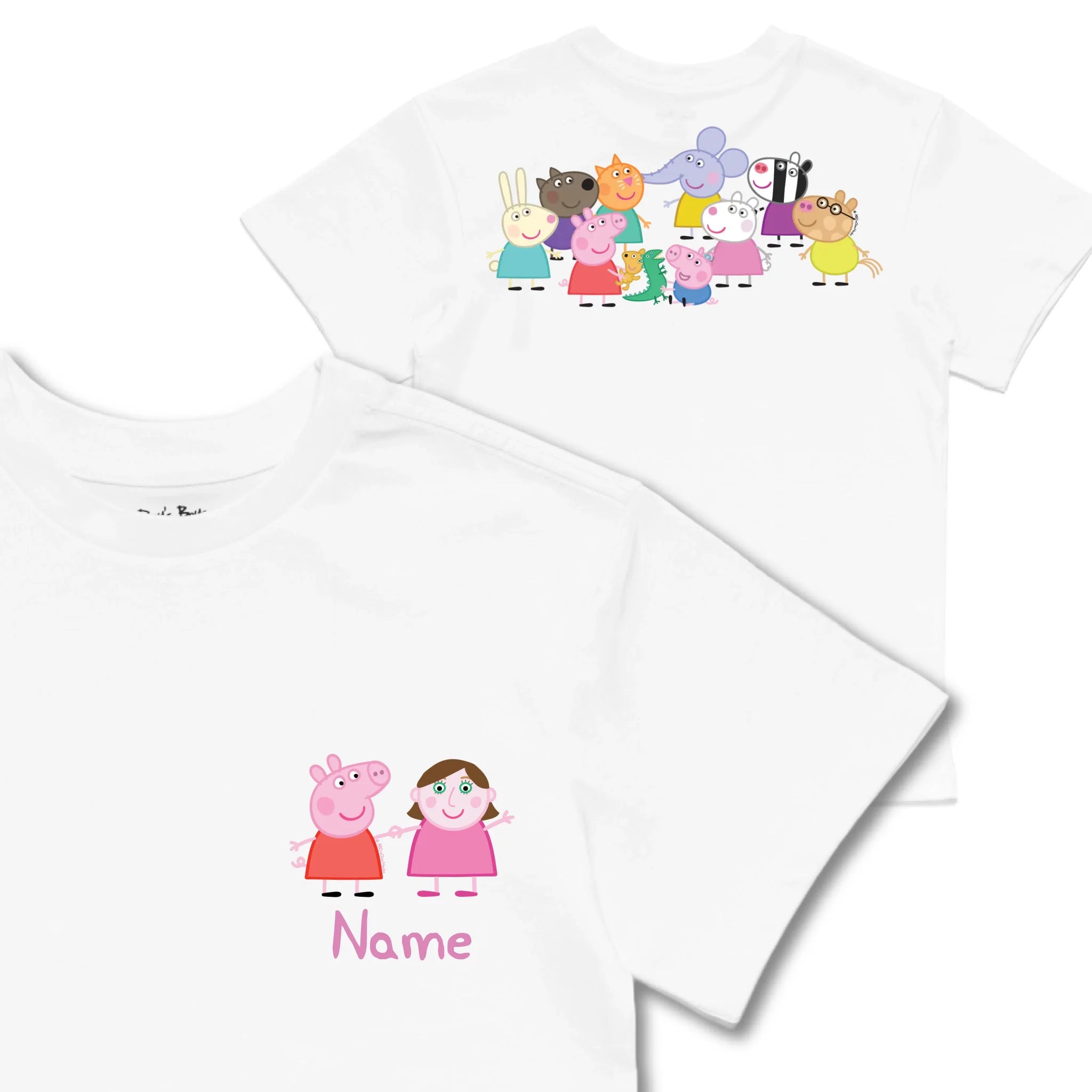 Kids TSHIRT Main Image Front and Back_White frontback back view