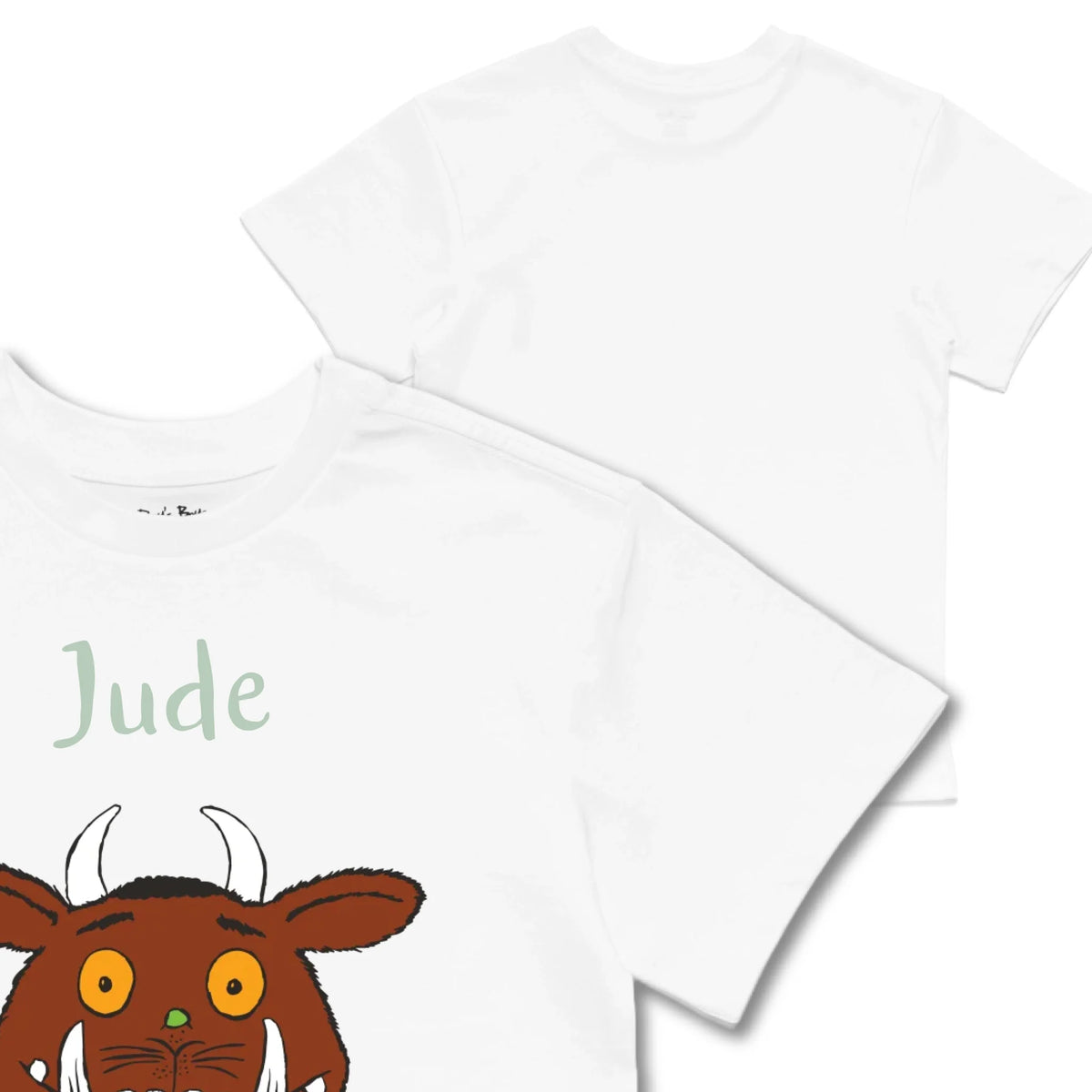 Kids TSHIRT Main Image Front and Back_White frontback back view